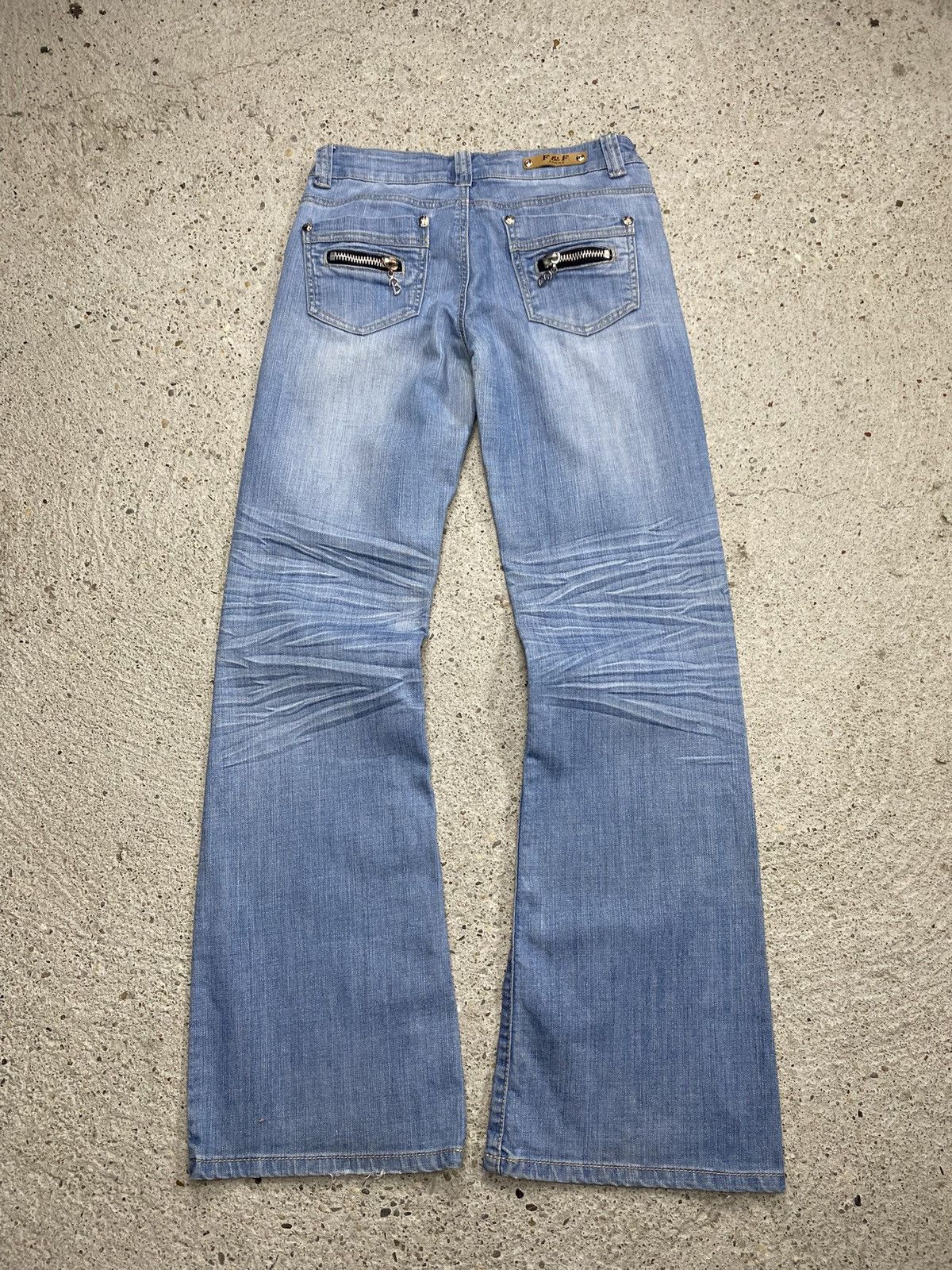 Japanese Brand Vintage japan style bootcut flared jeans metal y2k Size 27" / US 4 / IT 40 - 2 Thumbnail