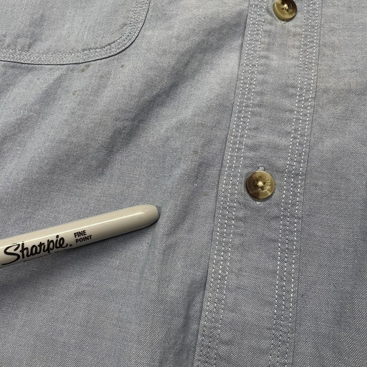 Cabelas × Vintage Cabelas Button Down Shirt Blue Short Sleeve Outdoor Gear Size US XXL / EU 58 / 5 - 10 Thumbnail