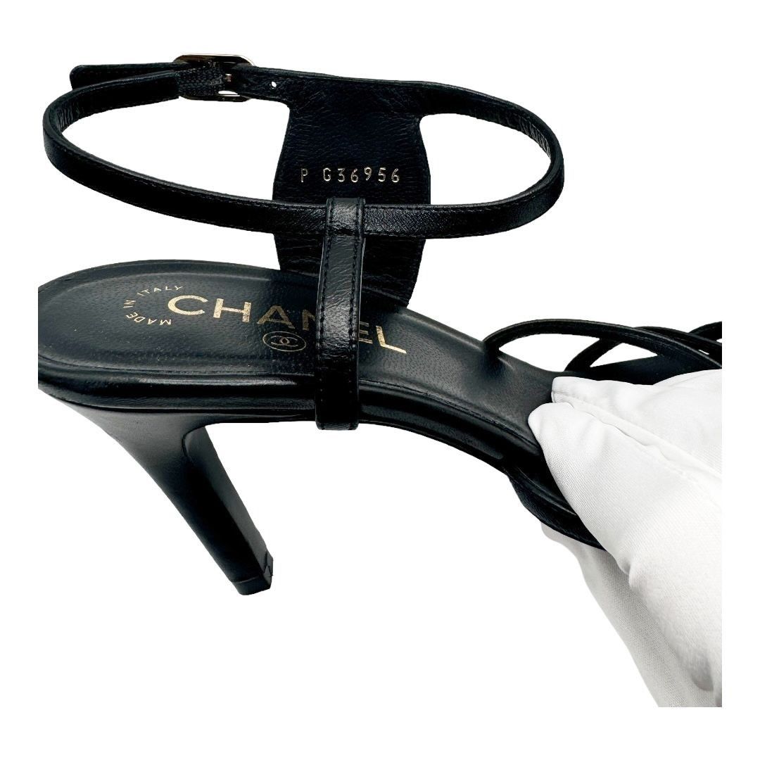 Chanel Chanel CC Logo Lambskin Slingback Sandal Heels Size US 6.5 / IT 36.5 - 11 Thumbnail