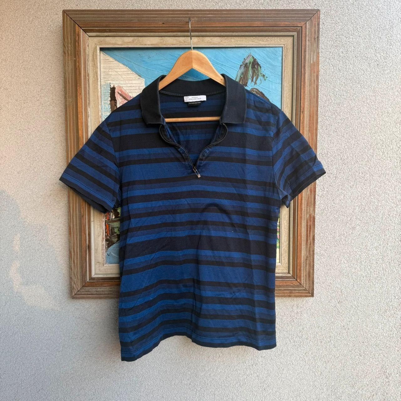 Versace Versace Polo Shirt Quarter Zip Vintage Striped Size US M / EU 48-50 / 2 - 1 Thumbnail