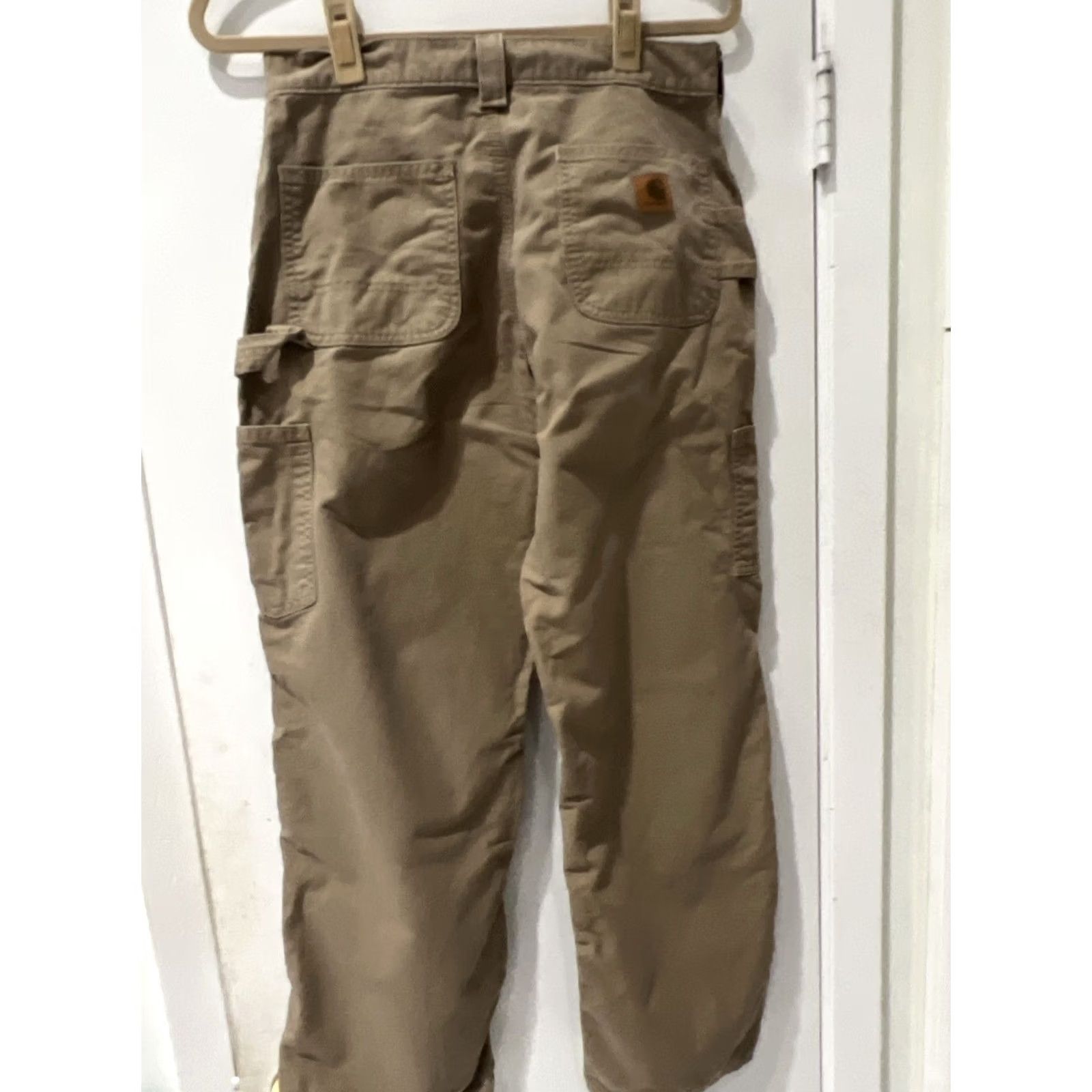 Carhartt VINTAGE Carhartt Pants Mens 30x30 Beige Carpenter Dungaree fit Slits at the bottom Mens Size US 30 / EU 46 - 2 Thumbnail