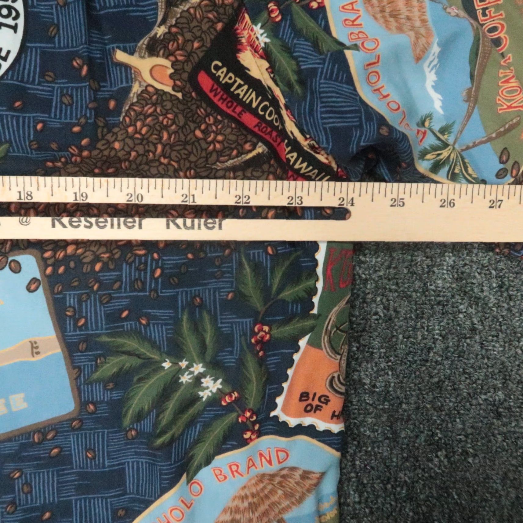 Reyn Spooner VINTAGE Reyn Spooner Shirt Mens Large Blue Hawaiian Traditionals Camp Coffee Beans Size US L / EU 52-54 / 3 - 6 Thumbnail