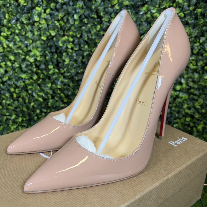 Christian Louboutin So Kate 120mm Pump Nude Patent Leather