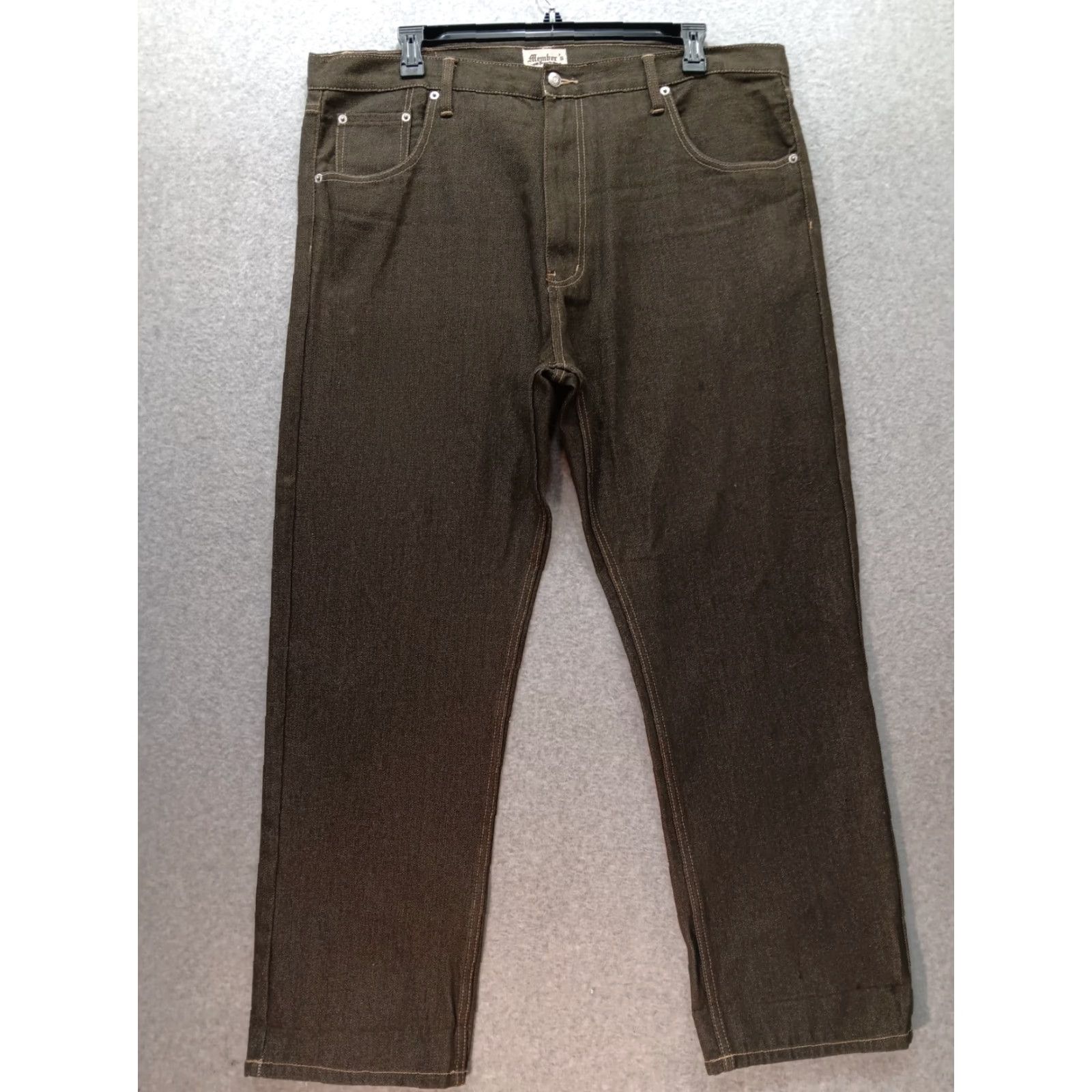Vintage VINTAGE Member's Property Jeans Men 42x32 Green Relaxed Baggy Y2K Hip Hop Grunge 5-Pocket Denim EUC Size US 42 / EU 58 - 2 Thumbnail