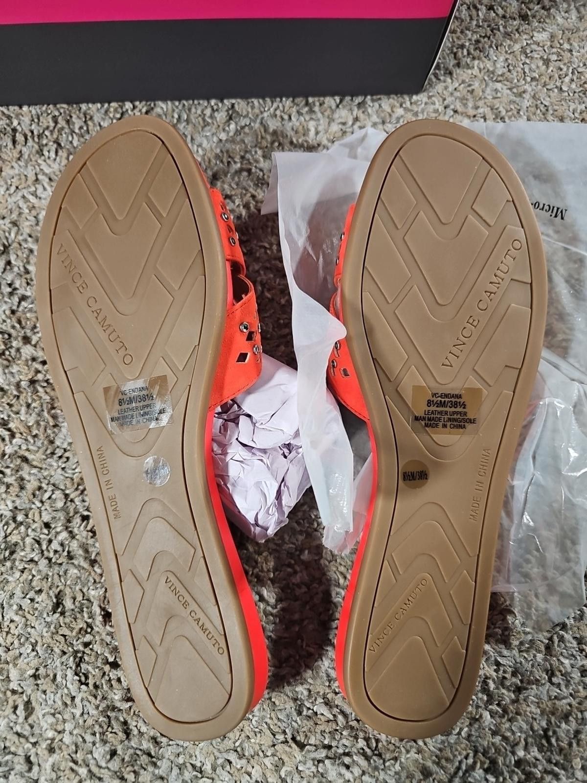 Vince Camuto vince camuto vc-endana blood orange sandals 8.5M NIB Size US 8.5 / IT 38.5 - 7 Thumbnail