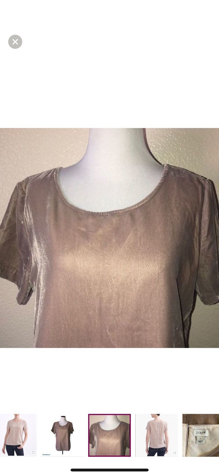J.Crew J. Crew small velvet blouse Size S / US 4 / IT 40 - 2 Thumbnail