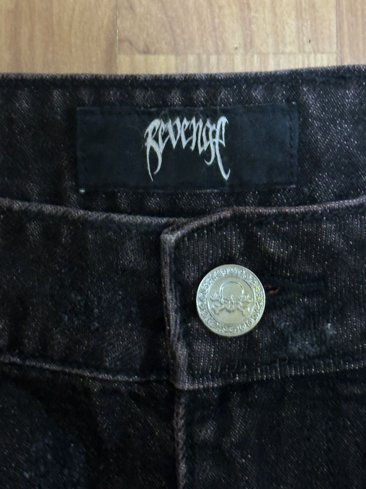 Revenge Revenge Catacombs Carpenter Denim Washed Burgundy Size US 32 / EU 48 - 7 Thumbnail