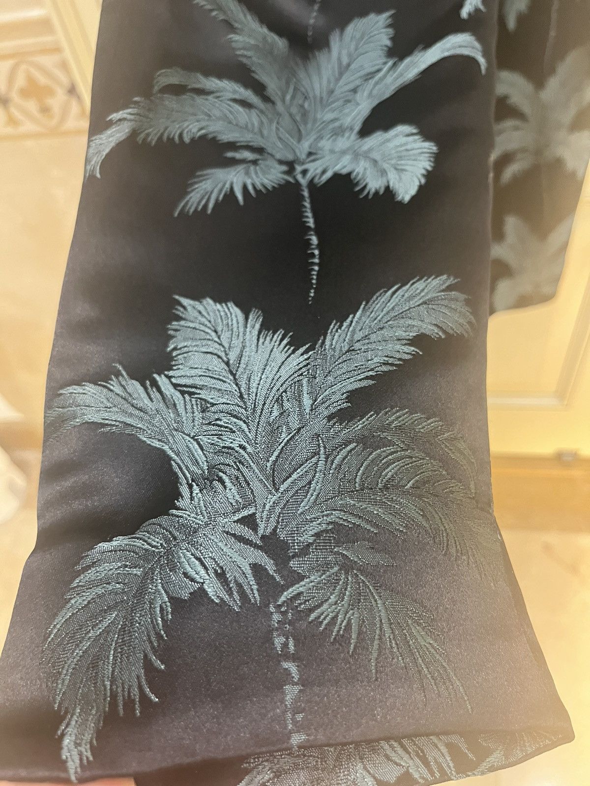 Saint Laurent Paris shawl lapel silk jacquard jacket and pants Size 46R - 12 Thumbnail