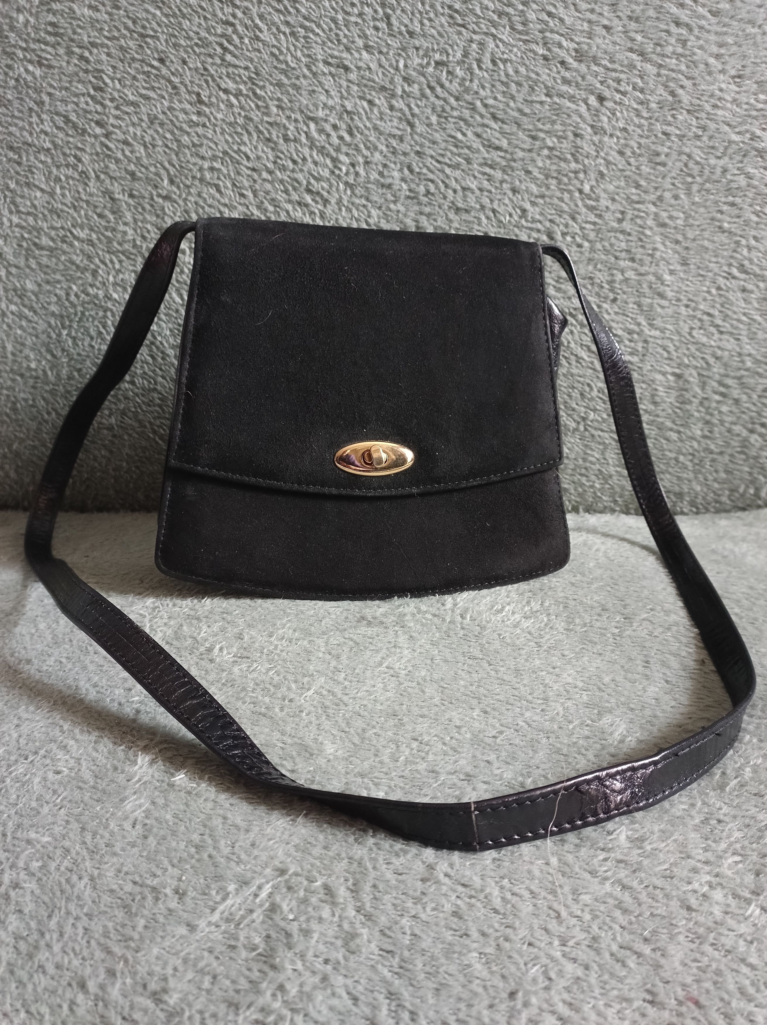 Bally BALLY Black Suede Leather Crossbody Shoulder Bag Size ONE SIZE - 1 Thumbnail
