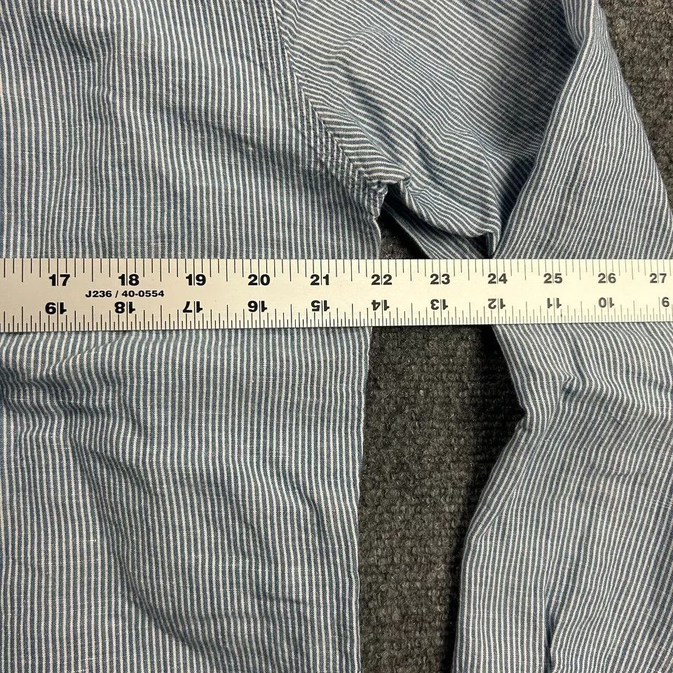 johnnie-O Johnnie-O Shirt Mens Large Button Up Striped Blue Hangin Out Size US L / EU 52-54 / 3 - 6 Thumbnail