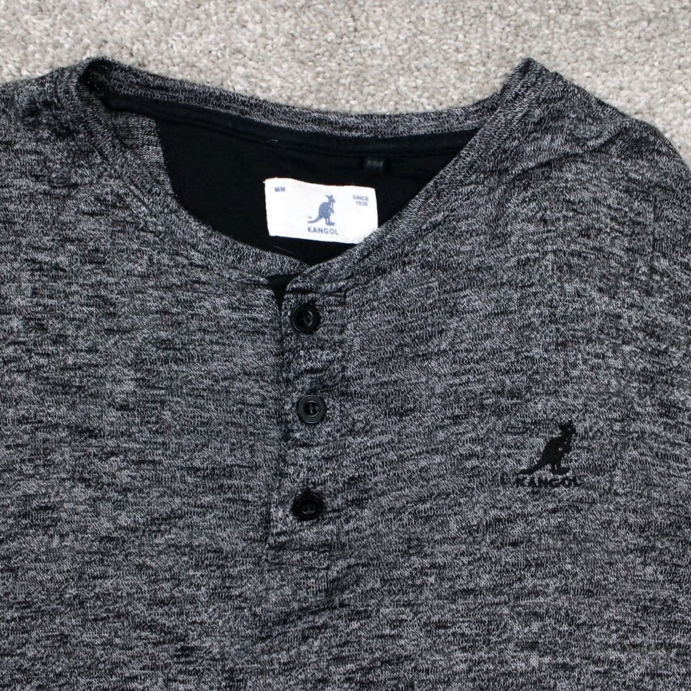 Kangol Kangol Henley Shirt Mens Medium Gray Lightweight Long Sleeve Pullover Rayon/Poly 55% Rayon 45% Polyester Shirt Mens Size US M / EU 48-50 / 2 - 5 Thumbnail