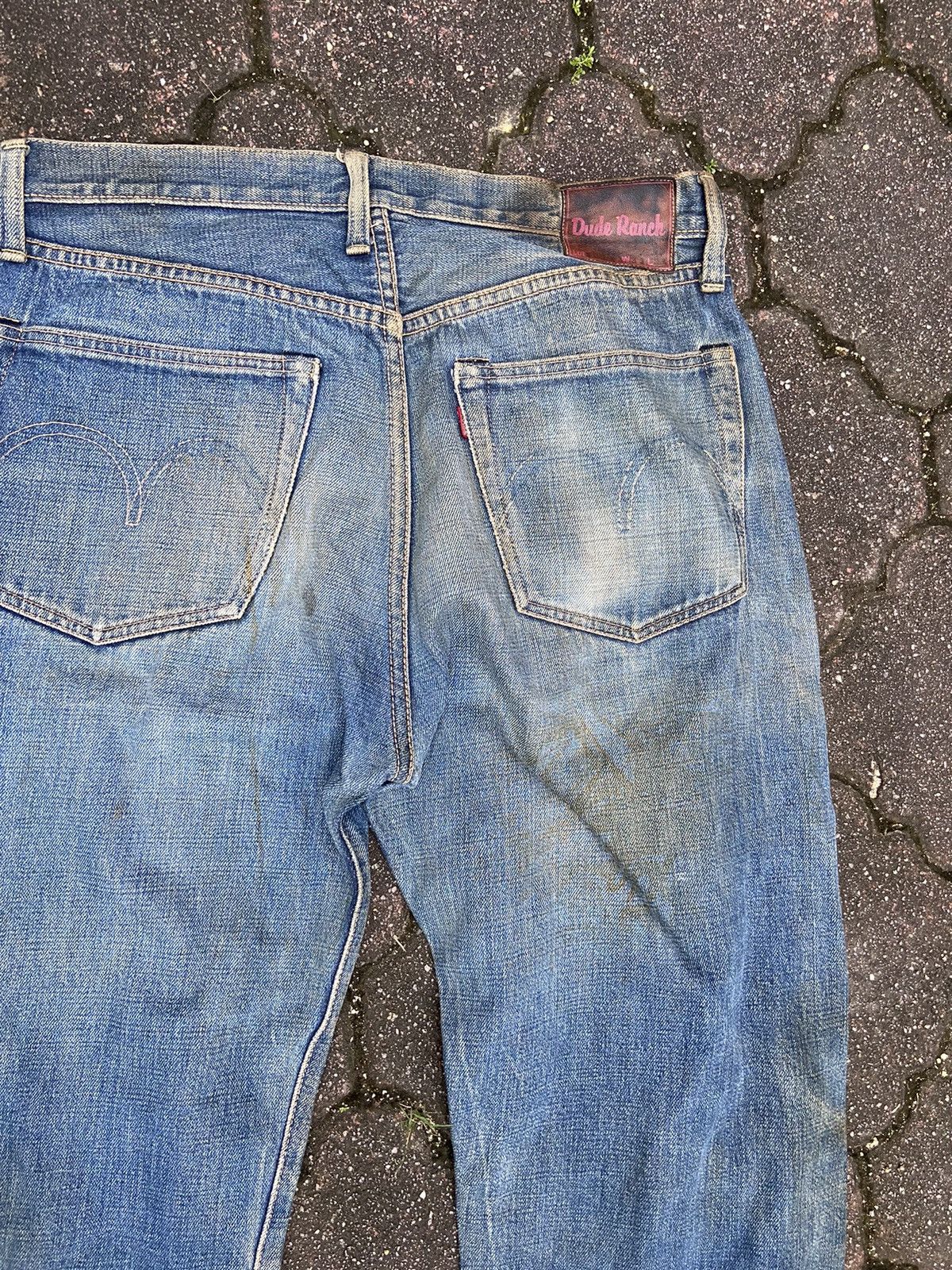 Vintage Vintage Dude Ranch jeans distressed denim selvedge Size US 31 - 6 Thumbnail