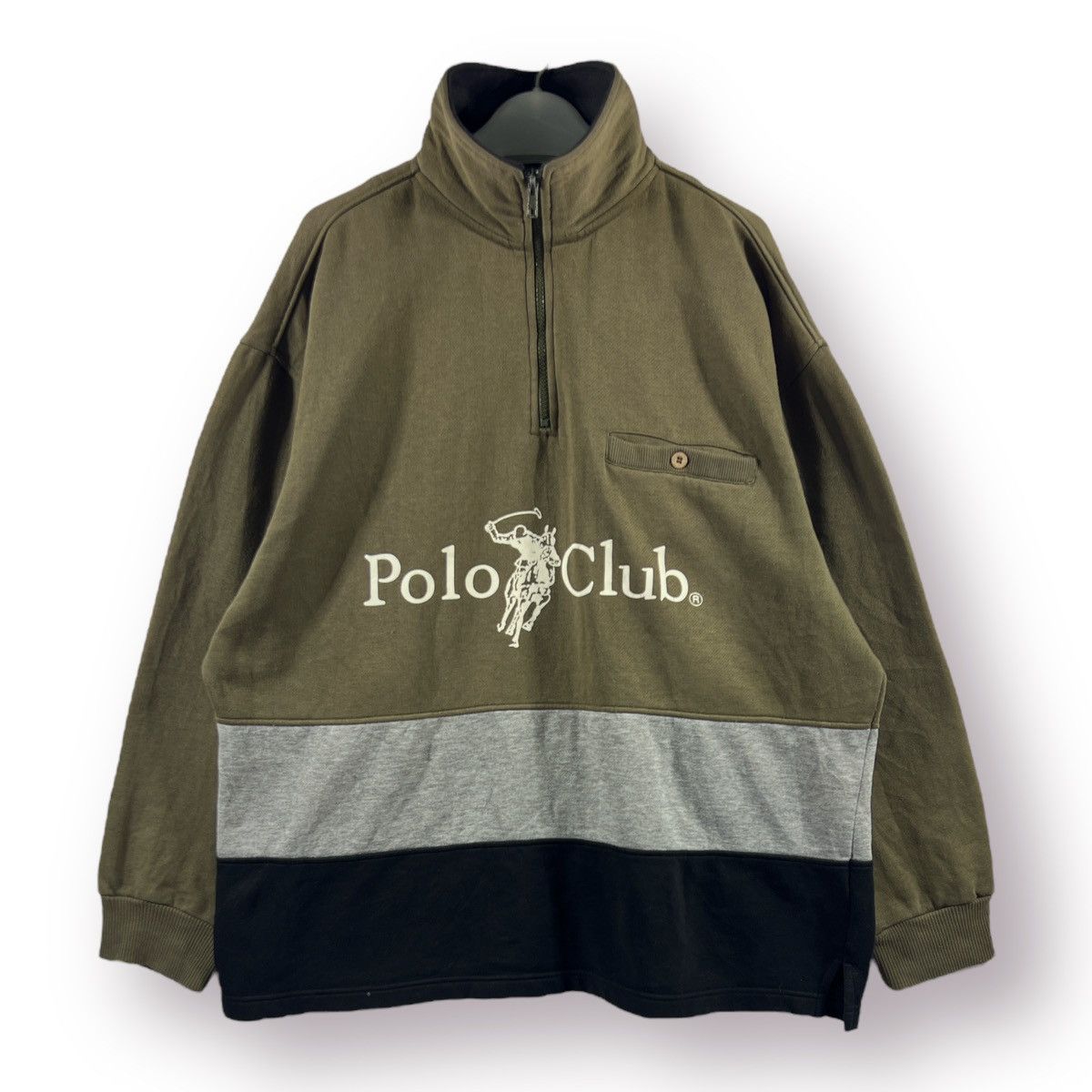 Beverly Hills Polo Club 🔥 Polo Club 3 tone Half zipper Sweat - LL Size US L / EU 52-54 / 3 - 1 Thumbnail