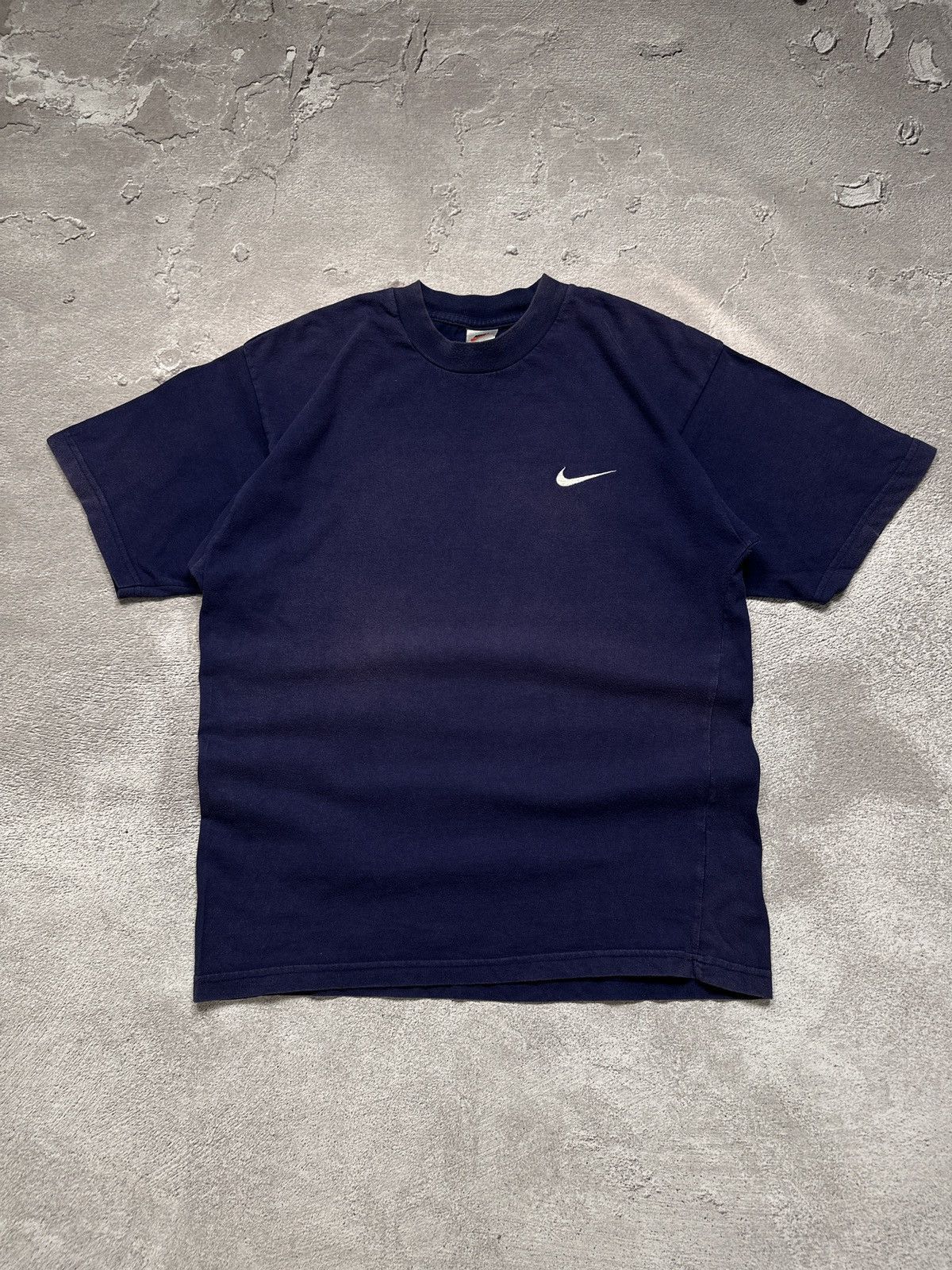 Vintage 90s Nike Sun Faded Washed Navy T-Shirt
