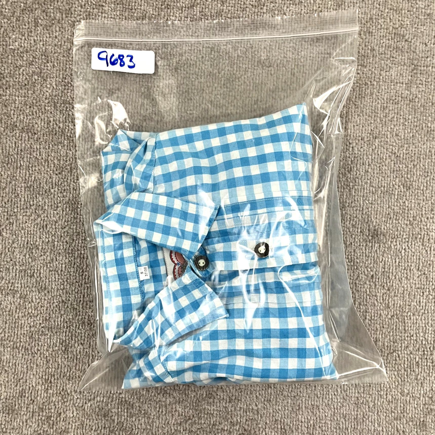 Vintage VINTAGE Busserl Trachten Shirt Mens Small Blue White Check Oktoberfest Button Up, Casual, Traditional, Country Wear Size US S / EU 44-46 / 1 - 8 Thumbnail