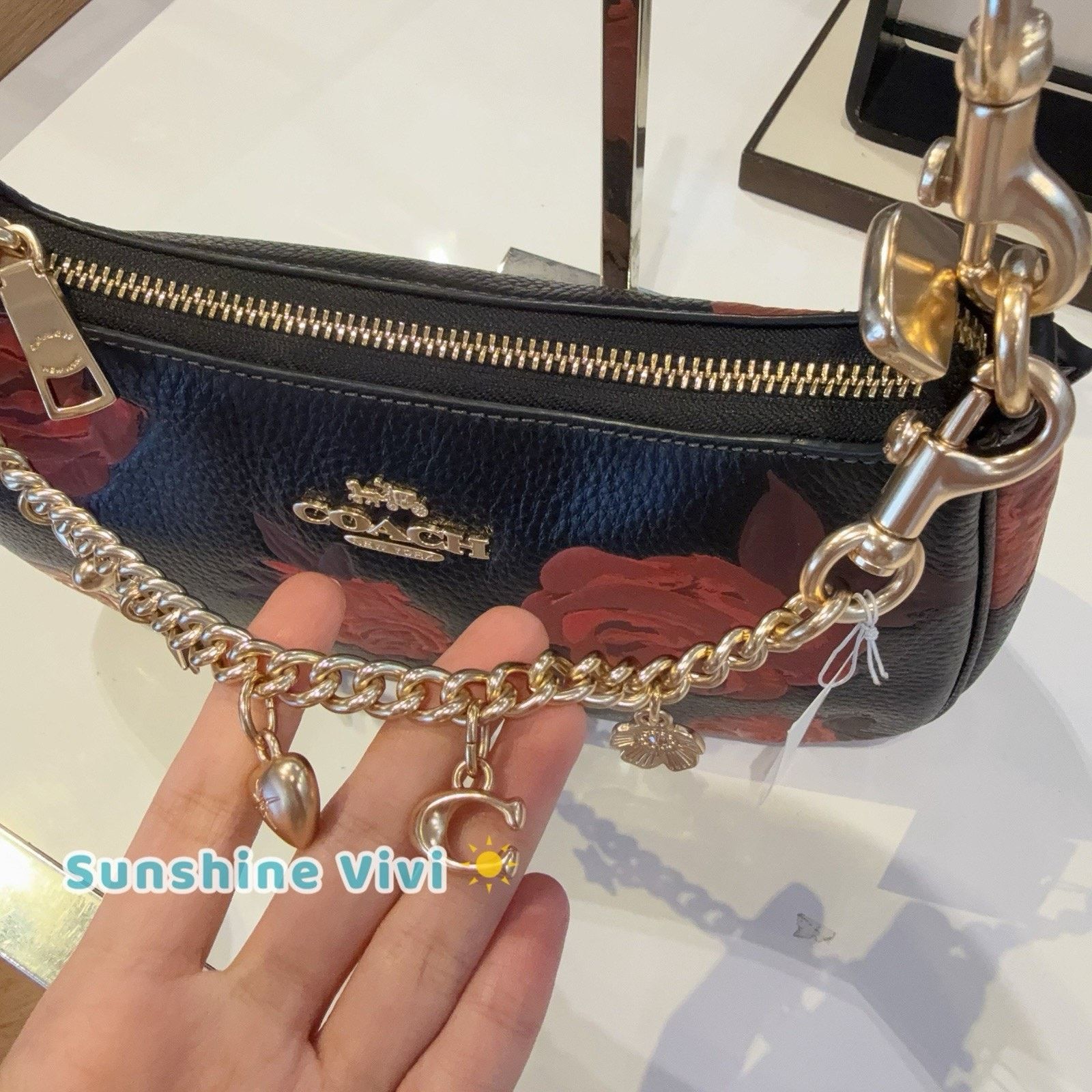 Coach NWT COACH Bundle Chain Charms CAX00 & CCE28 Teri Floral Size ONE SIZE - 4 Thumbnail
