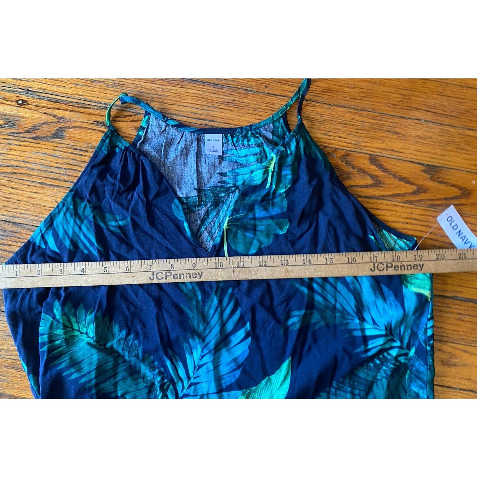 Old Navy NWT Old Navy Tropical Blue Tank Shirt Women’s S $25 Size S / US 4 / IT 40 - 5 Thumbnail