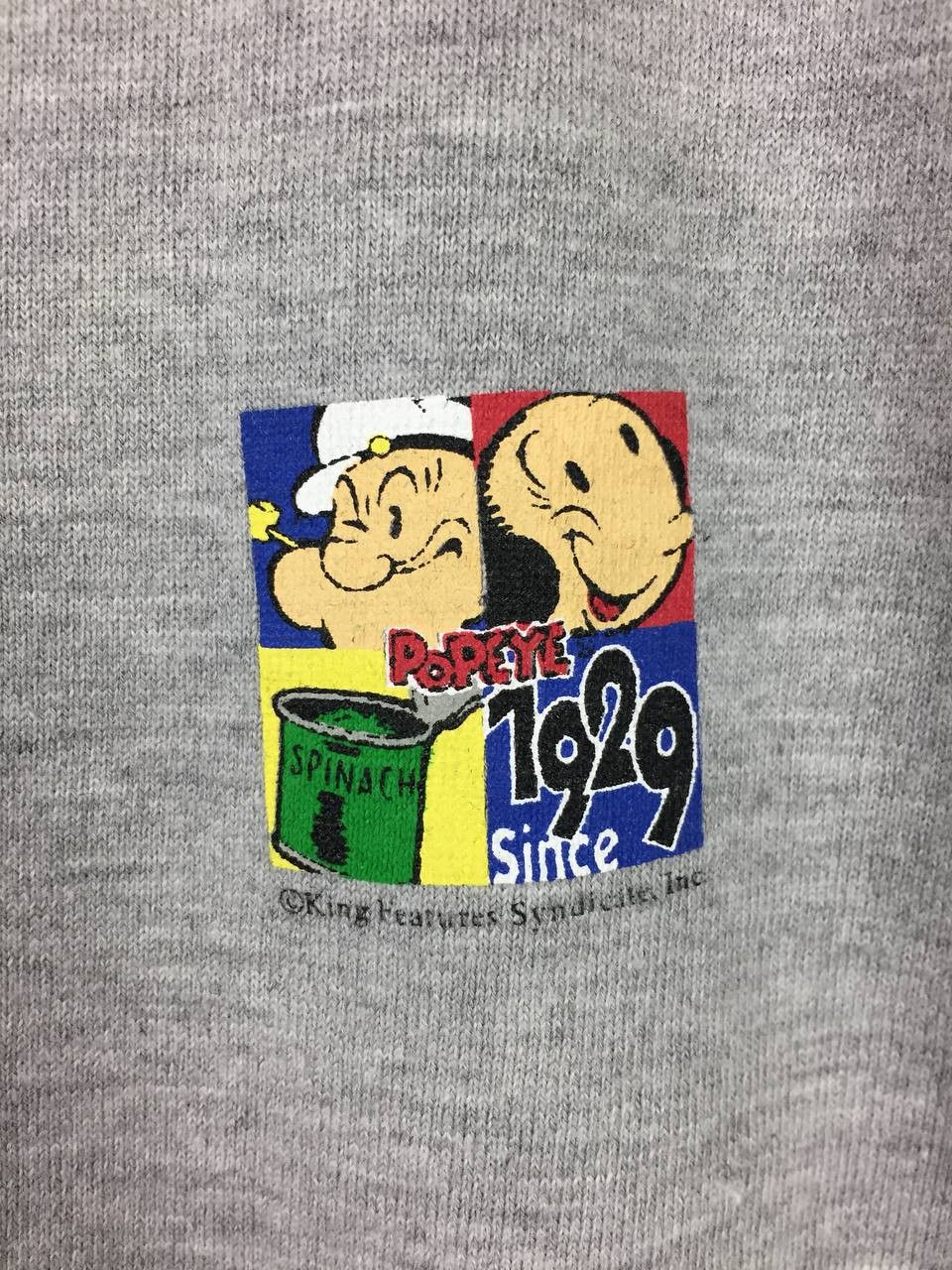 Vintage Popeye The Sailor Man Classic Cartoon Notched Neck Tee Size US L / EU 52-54 / 3 - 5 Thumbnail