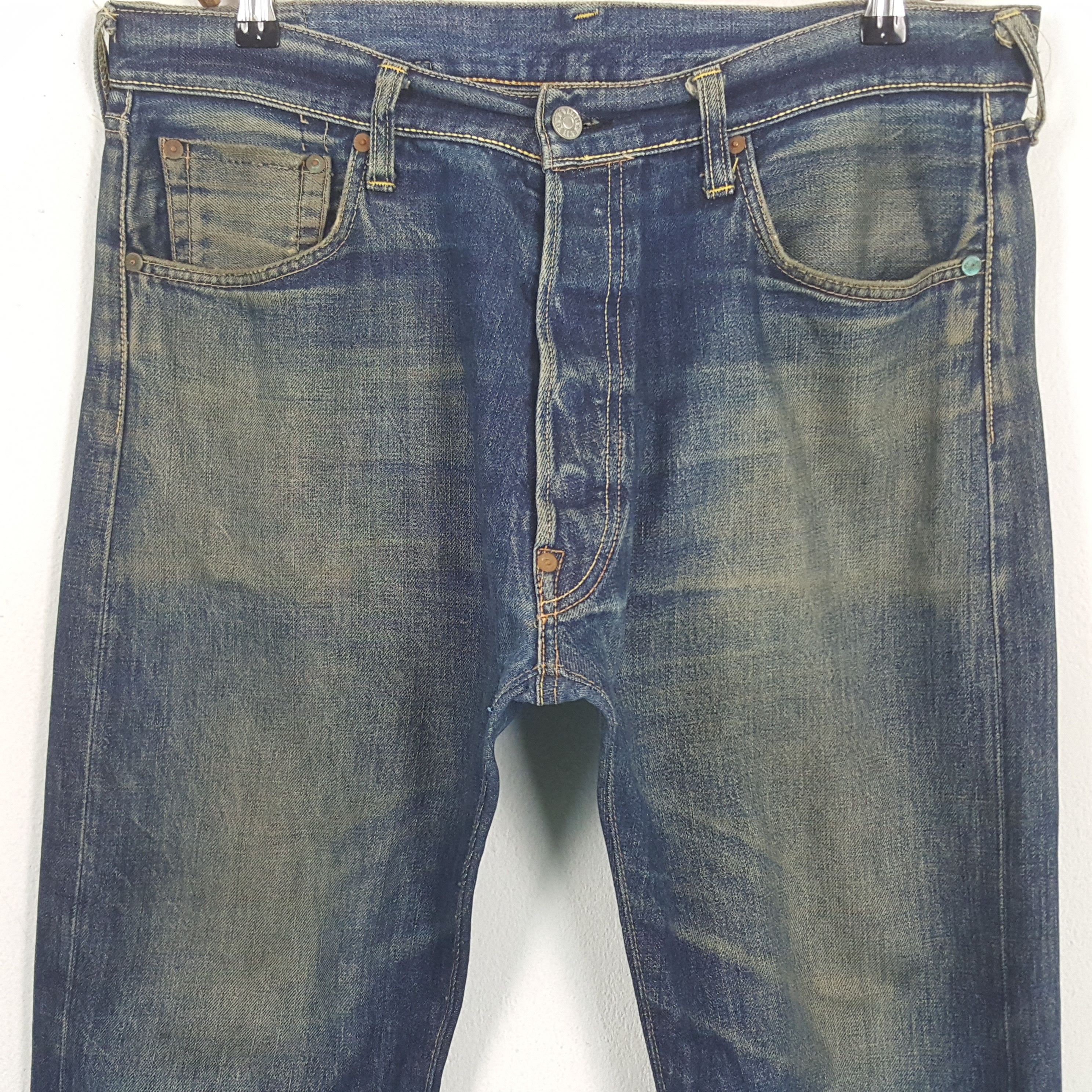 Japanese Brand × Vintage Vintage Evisu Japanese Brand Daicock Custom Art Denim Size US 35 - 5 Thumbnail