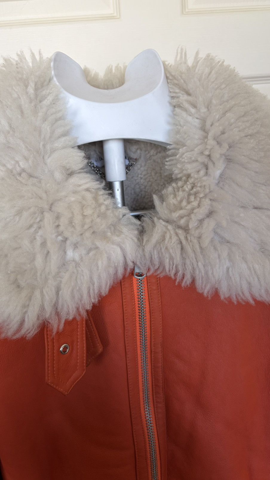 Opening Ceremony Opening Ceremony Orange Shearling Leather Flight Jacket L Size US L / EU 52-54 / 3 - 4 Thumbnail