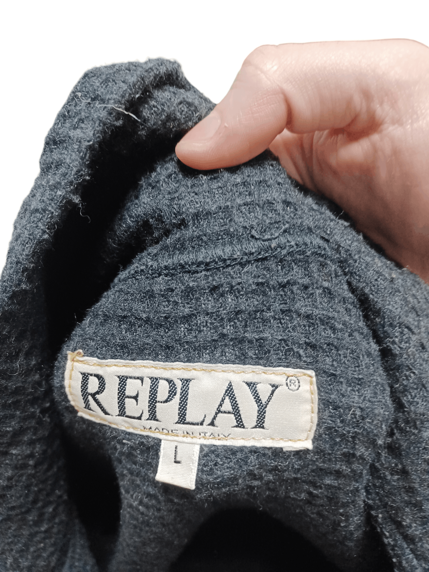 Replay REPLAY BIGLOGO VINTAGE WOOL MADE IN ITALY SWEATER Size US L / EU 52-54 / 3 - 3 Thumbnail