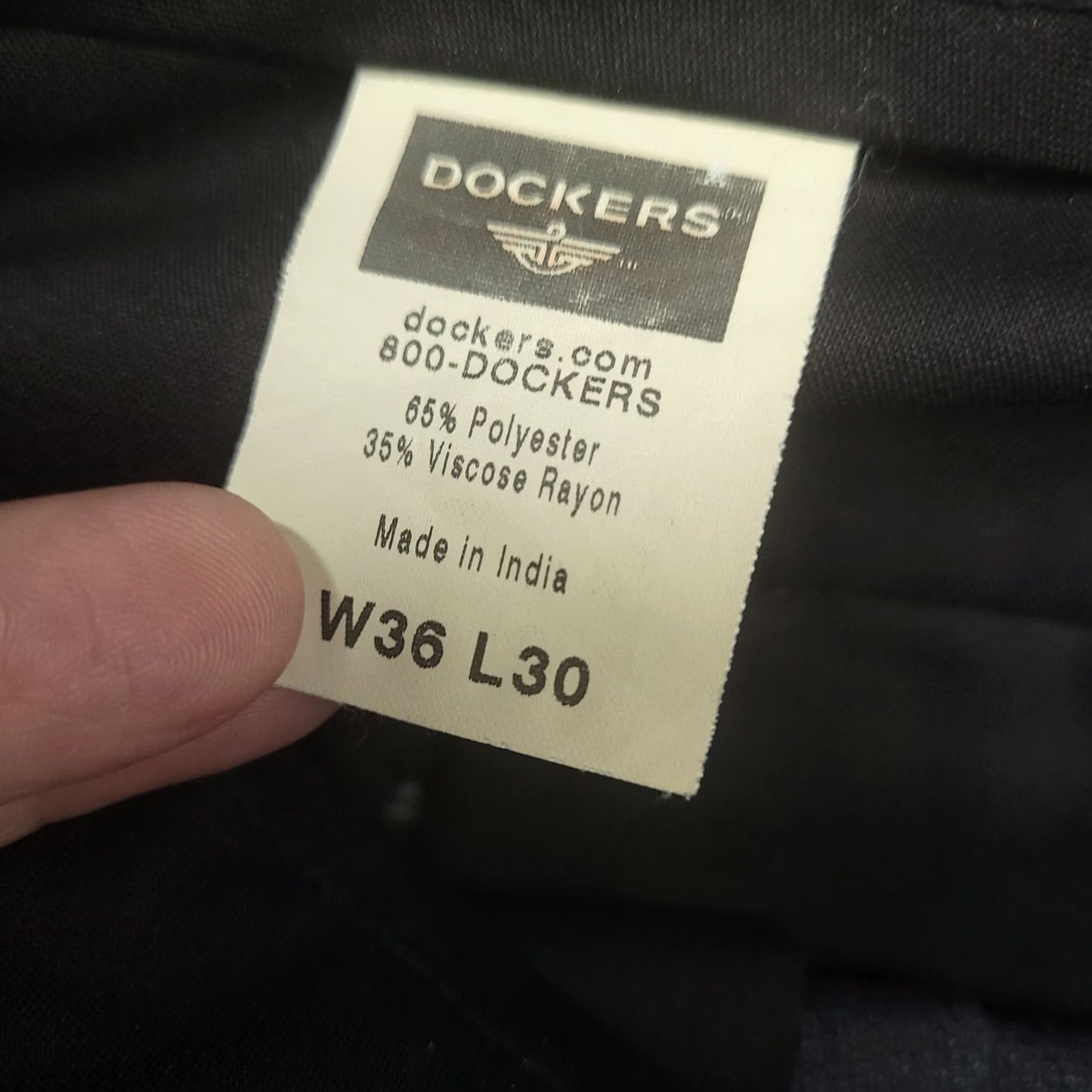 Dockers DOCKERS Men's Pants - Pleated / Cuffed - 36x30 - Gray - Polyester, Rayon - Regular Fit - Dress Pants Size US 36 / EU 52 - 6 Thumbnail