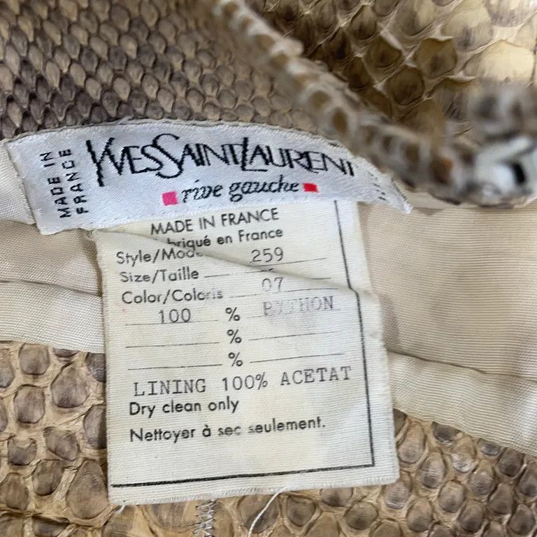 Saint Laurent Paris 2000's Striped Python Skin Penny Skirt by Tom Ford Size 26" / US 2 / IT 38 - 5 Thumbnail