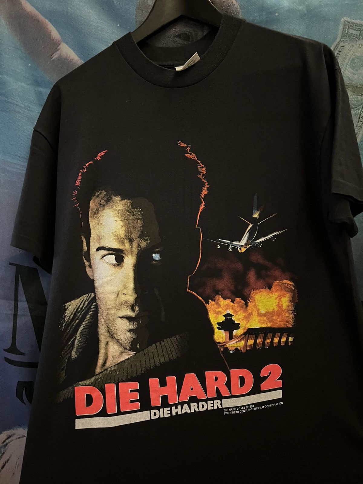 Vintage Vintage 1990 Die Hard 2 Bruce Willis Size US L / EU 52-54 / 3 - 2 Thumbnail
