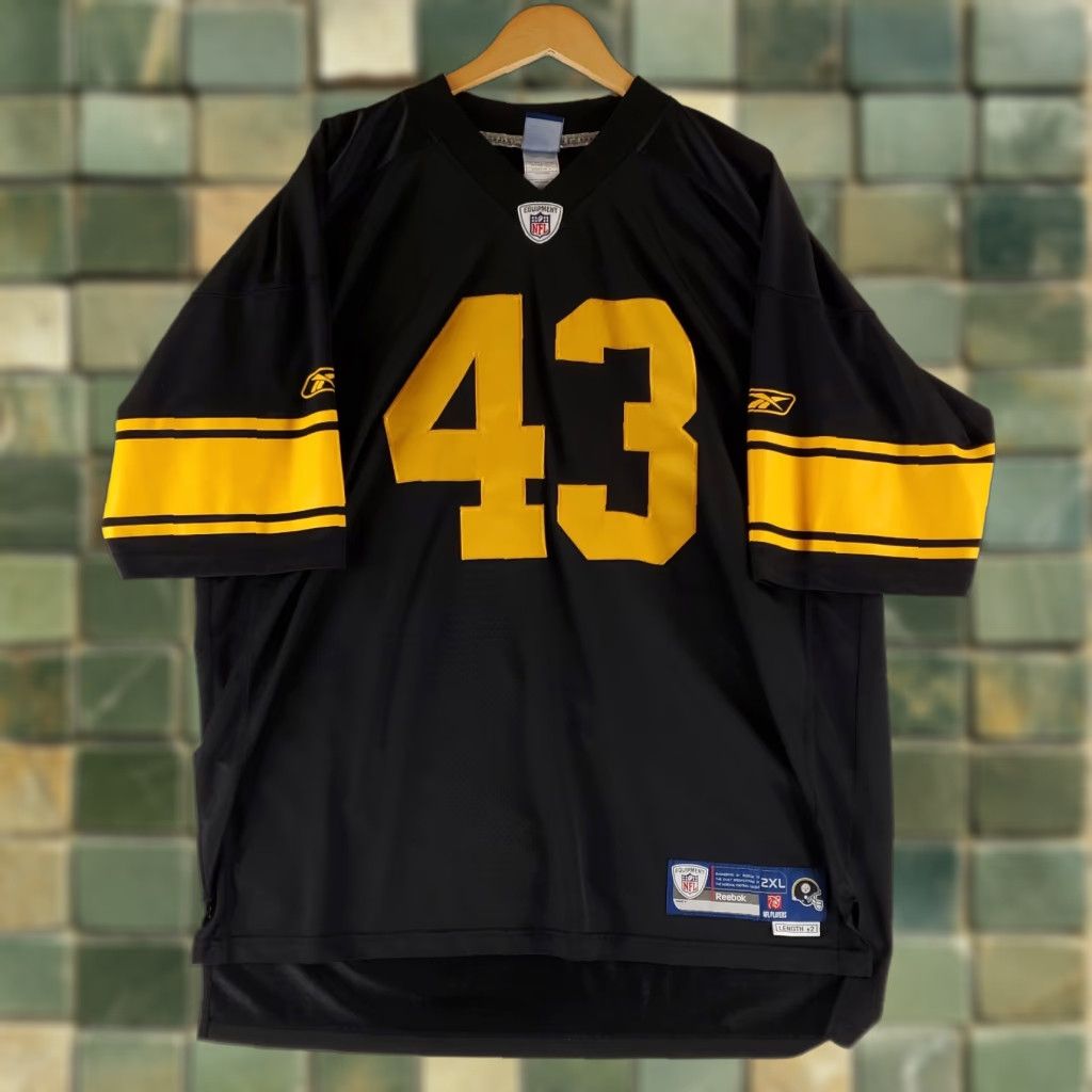 Reebok Reebok NFL Onfield Troy Polamalu Jersey Pittsburgh Steelers Black Mens XXL Size US XXL / EU 58 / 5 - 1 Thumbnail