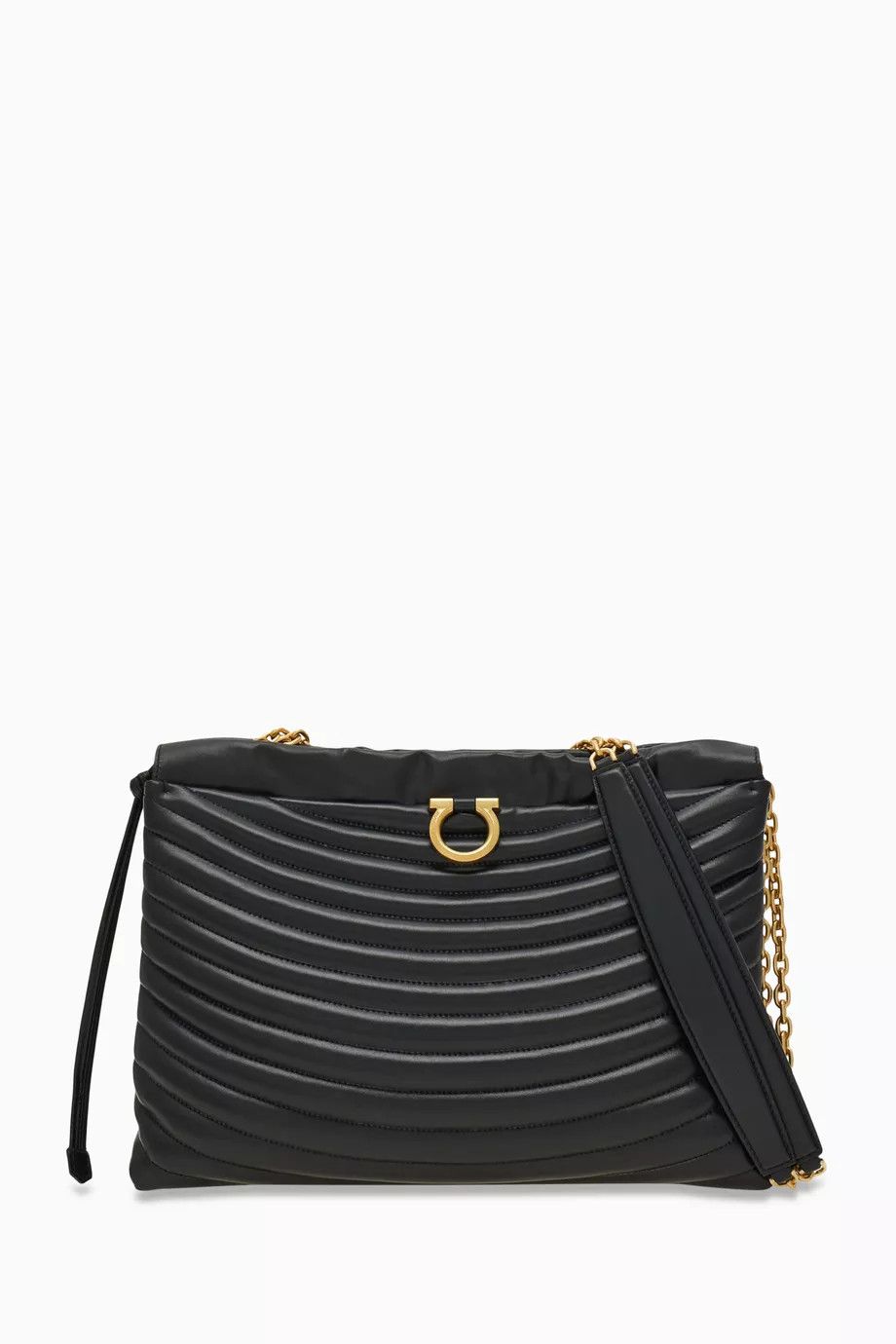 Salvatore Ferragamo o1s1rm0325 Size: OS / Leather Shoulder Bag in Black Size ONE SIZE - 1 Thumbnail