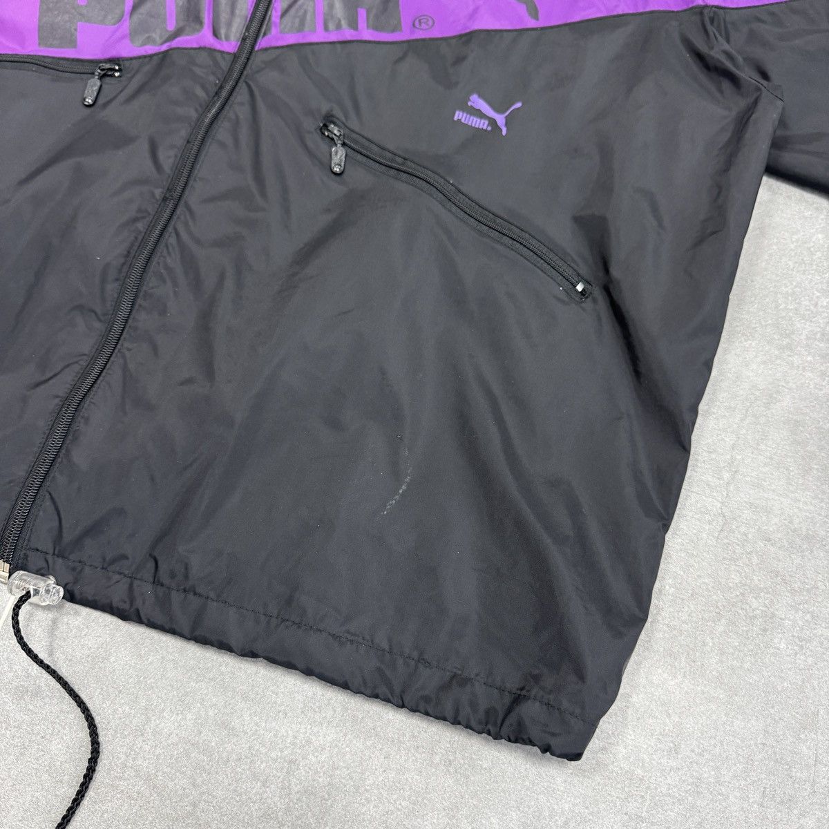Puma Vintage Puma Big Logo Nylon Windbreaker Jacket 80s 90s Men Size US L / EU 52-54 / 3 - 6 Thumbnail
