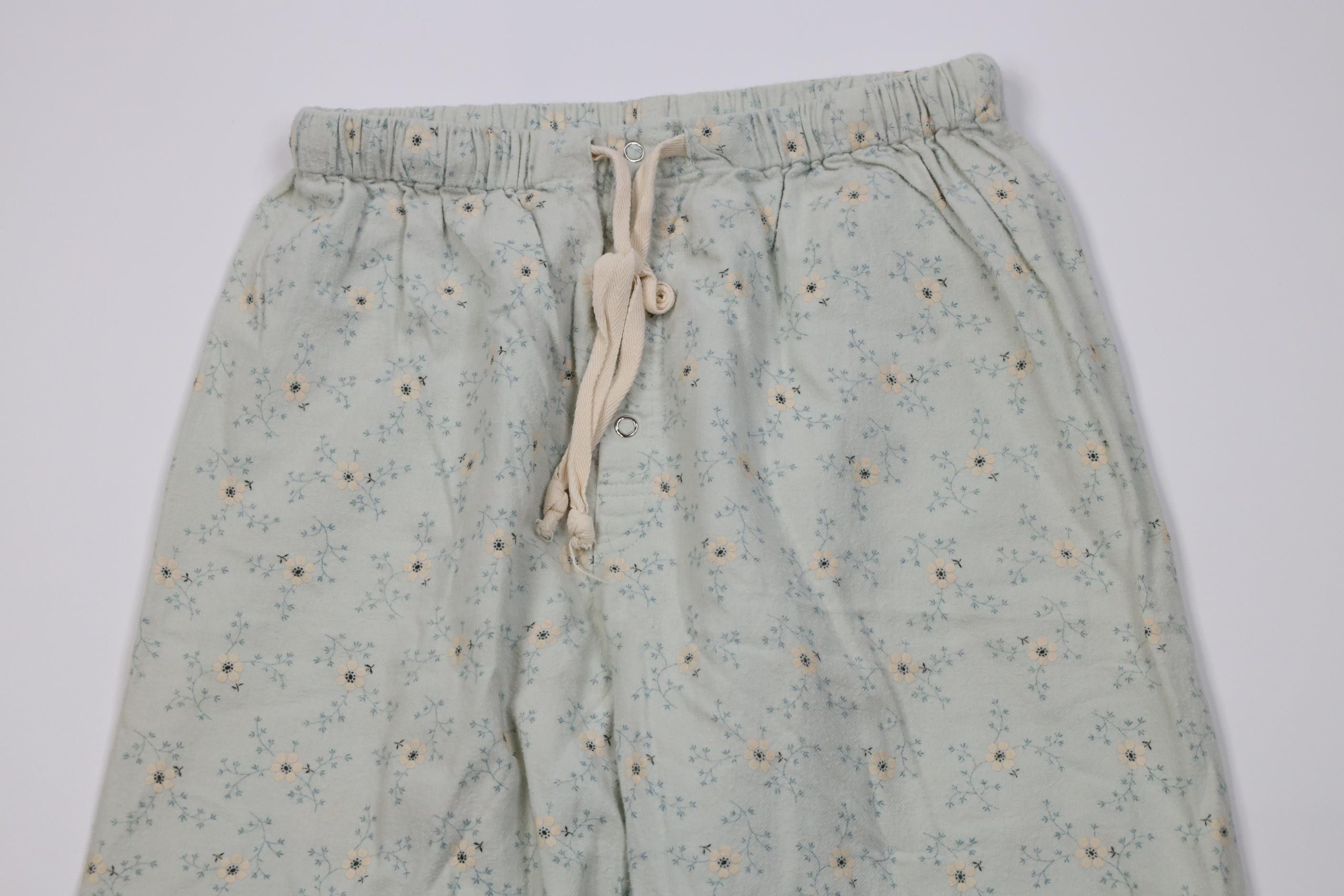 J.Crew Vintage 90s Y2K J Crew Flower Flannel Wide Leg Pajamas Pants Size 27" / US 4 / IT 40 - 2 Thumbnail