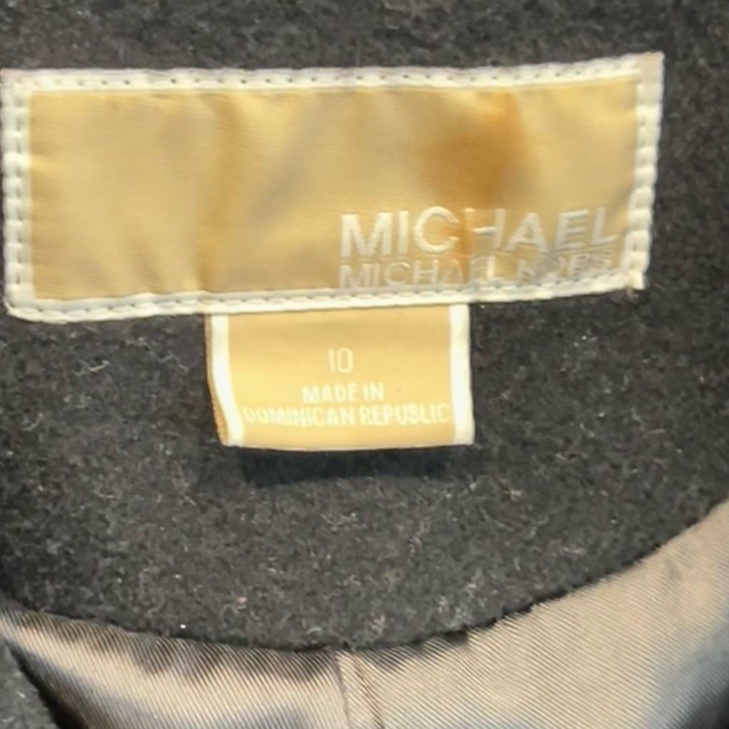 Michael Kors Michael Kors Wool Cashmere Blend Collared Peacoat Solid Blac Size L / US 10 / IT 46 - 9 Thumbnail