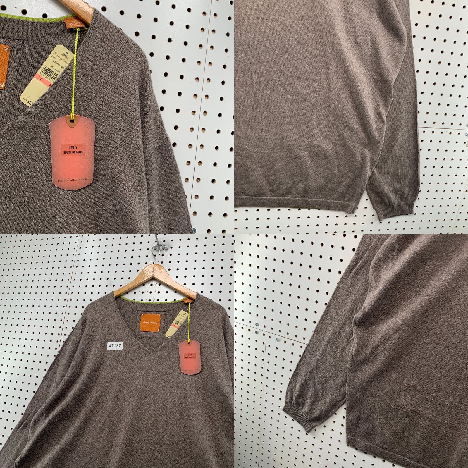 Tommy Bahama Tommy Bahama Mens Sweater Pullover 3XL NWT Brown Island Luxe Cashmere Blend Size US XXL / EU 58 / 5 - 8 Thumbnail