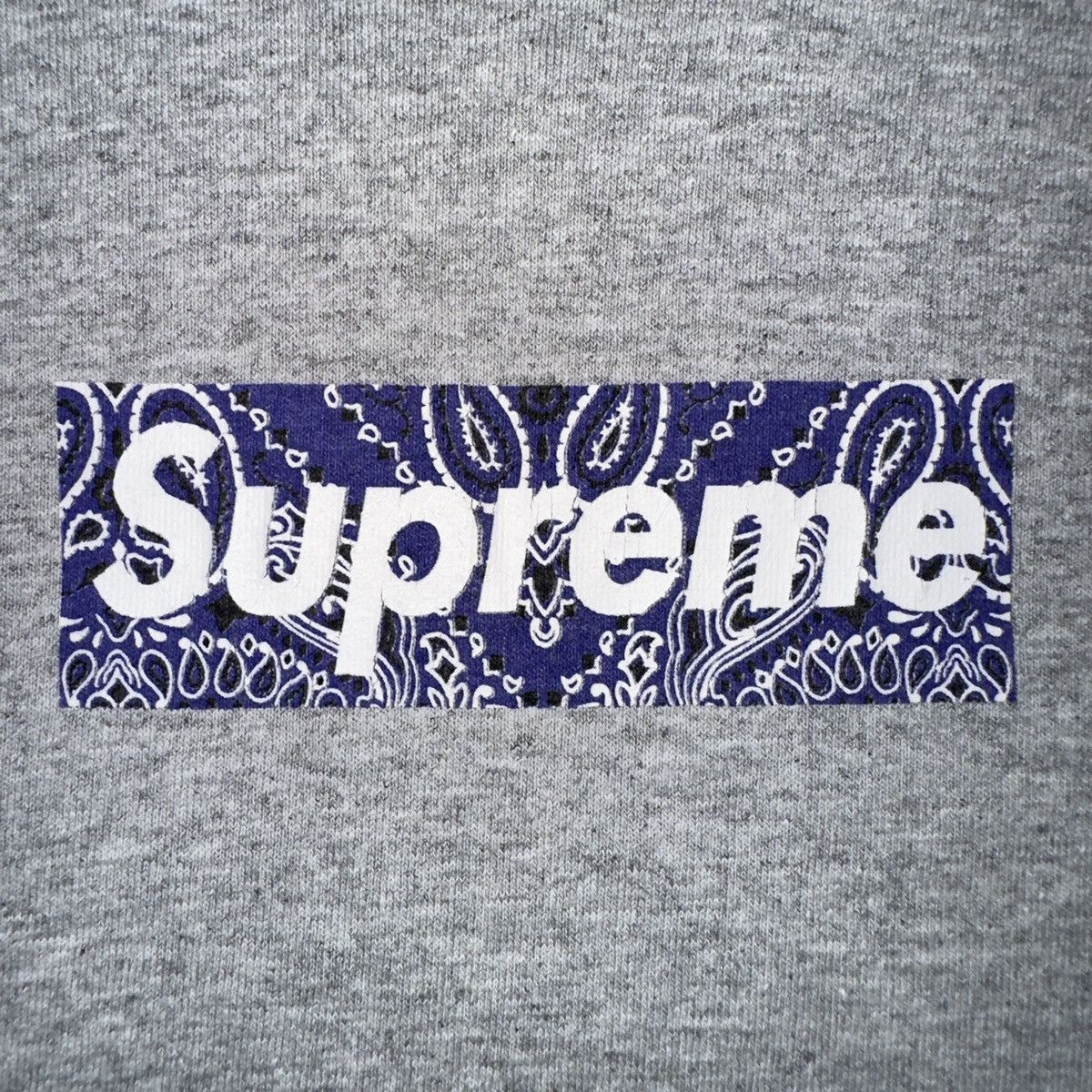 Supreme × Vintage 2001 Purple Paisley Box Logo tee Size US M / EU 48-50 / 2 - 3 Thumbnail