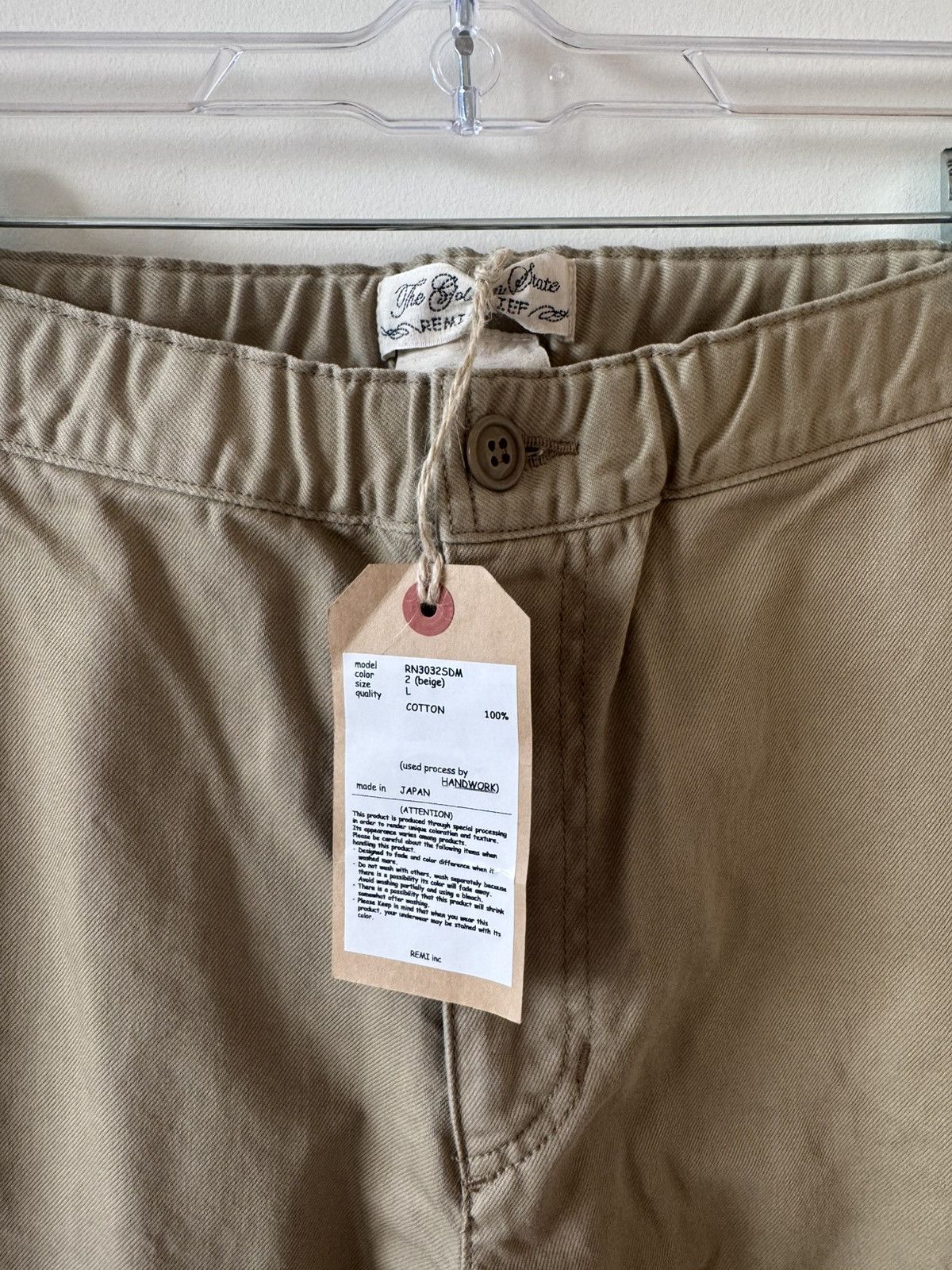 Remi Relief Remi Relief - Straight Cotton Canvas Trousers Size US 31 - 2 Thumbnail
