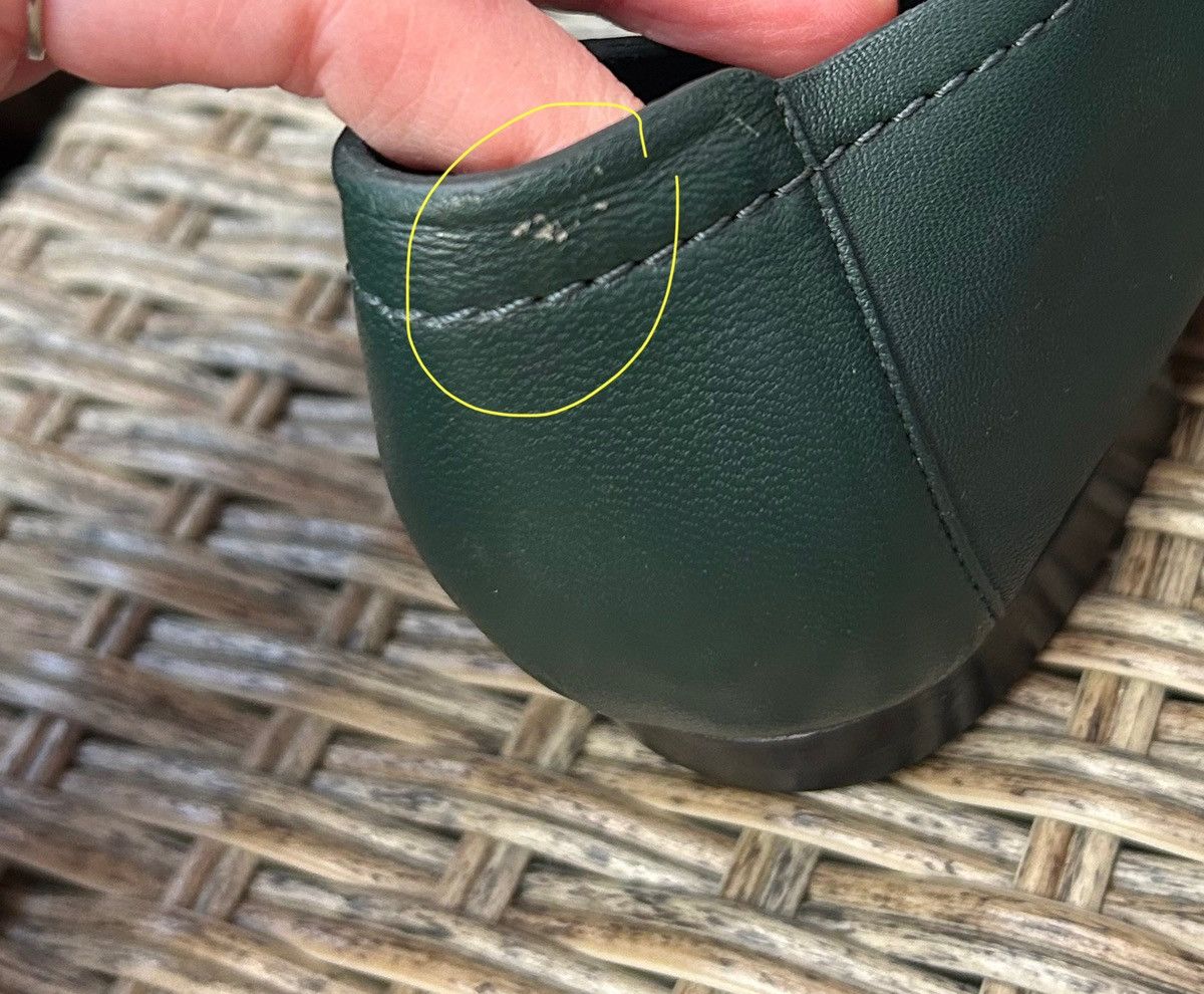 Mansur Gavriel Mansur Gavriel Green Lamb Leather Square Toe Penny Loafers Size US 8 / IT 38 - 14 Thumbnail