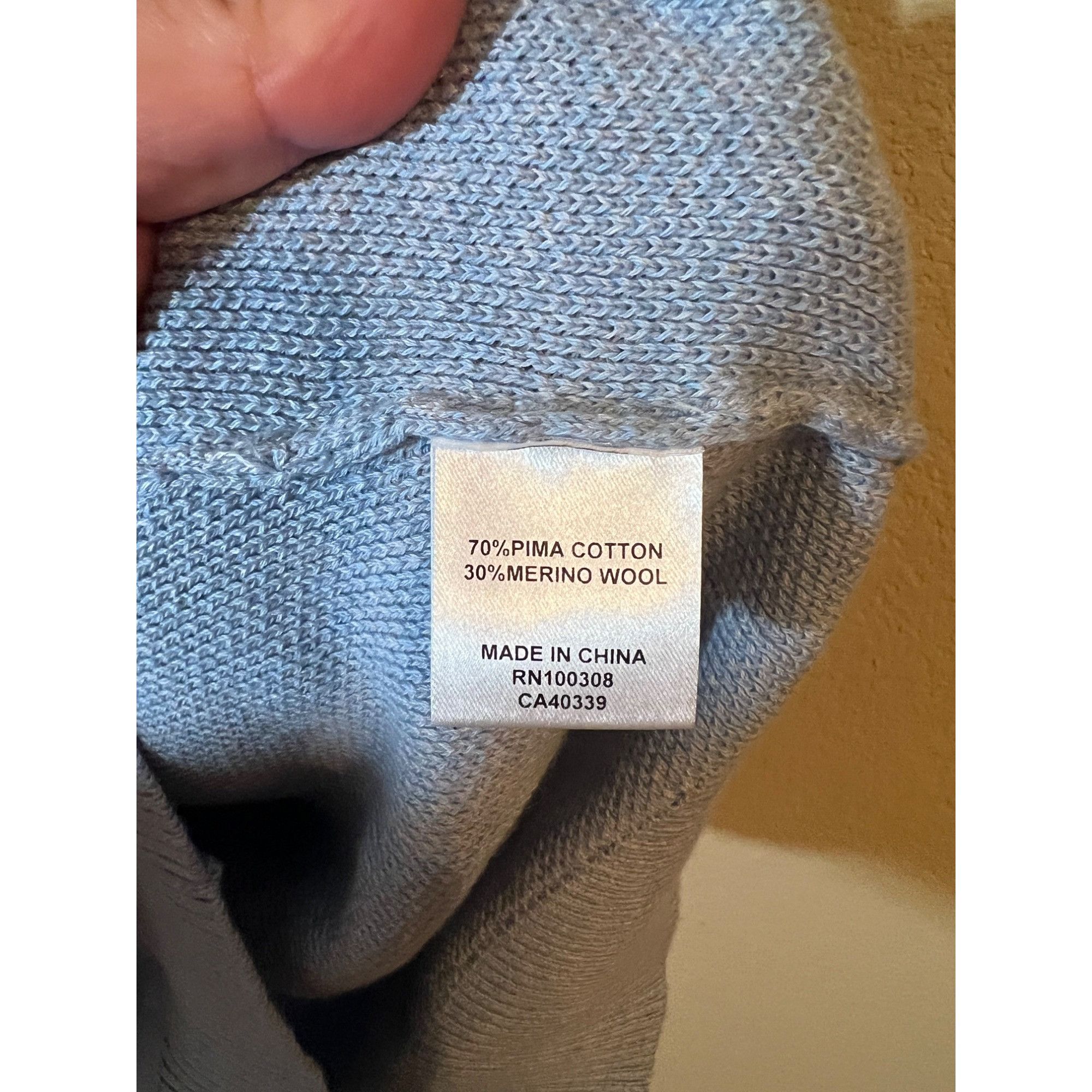 Peter Millar Peter MIllar Cotton Wool Blend 1/4 Zip Pullover - Size L Size US L / EU 52-54 / 3 - 3 Thumbnail
