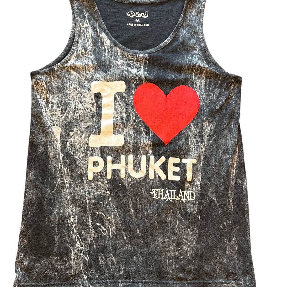 Other Black Tie-Dye I Love Phuket Thailand Graphic Tank Top Size US M / EU 48-50 / 2 - 1 Thumbnail