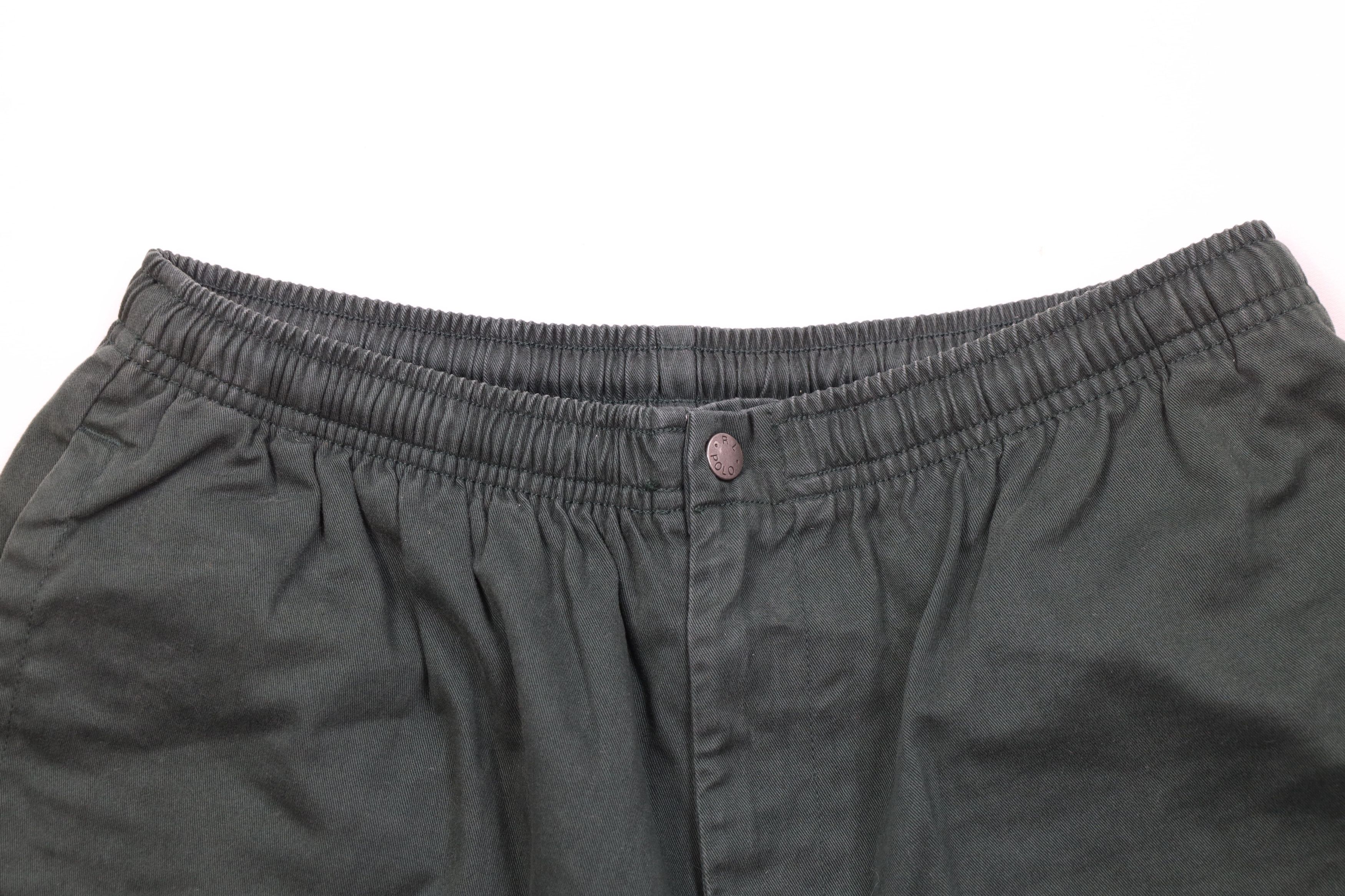 Ralph Lauren Vintage 90s Ralph Lauren Above Knee Cotton Dad Shorts Dark Size US 36 / EU 52 - 2 Thumbnail