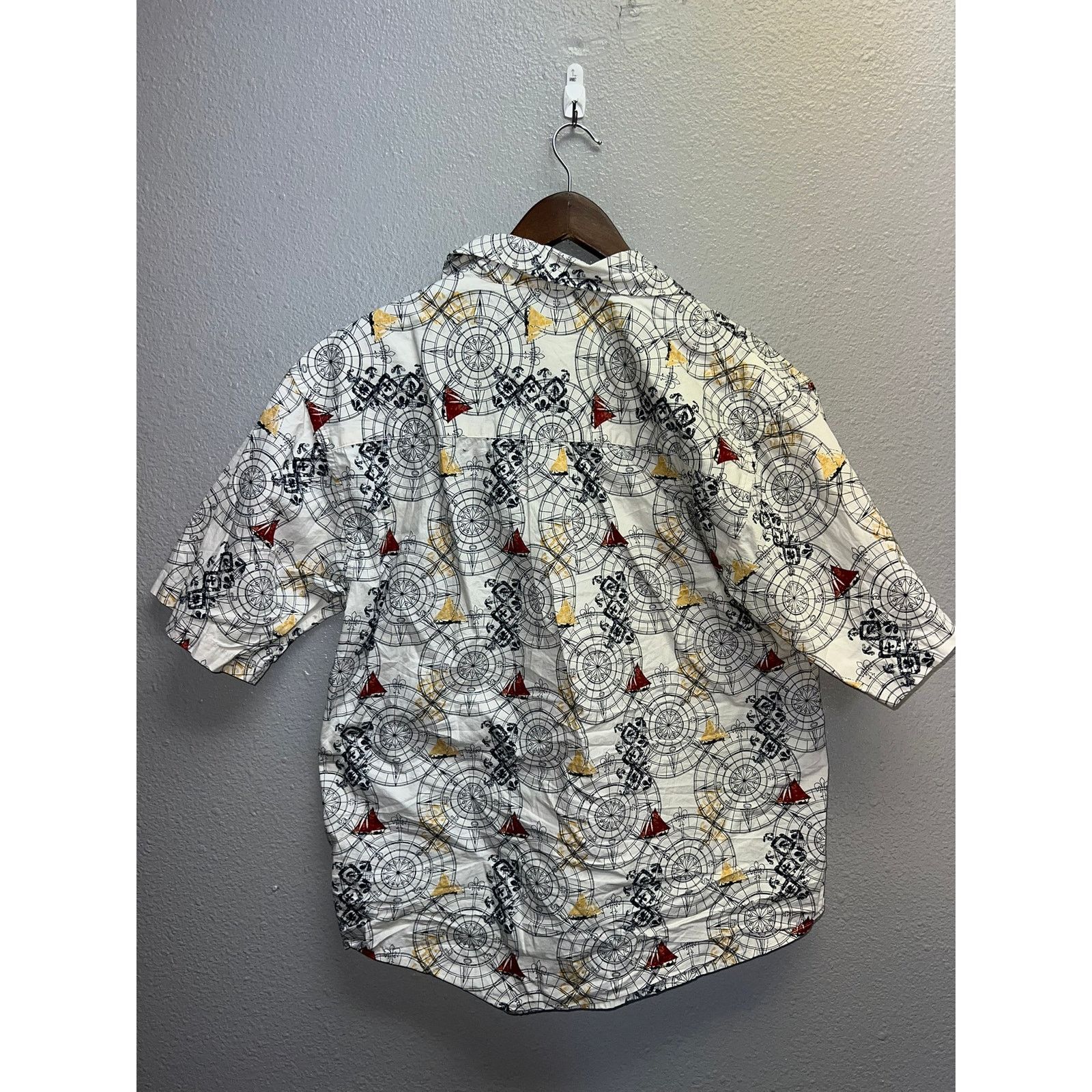 Puritan Vintage Puritan Button Up Shirt Compass Ship AOP Top Medium Size US M / EU 48-50 / 2 - 6 Thumbnail