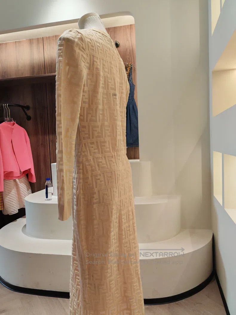 Knitted Dress Fendi Dress Online Fendi FF Floral Pattern Knitted Dress Is  Available For Purchase On