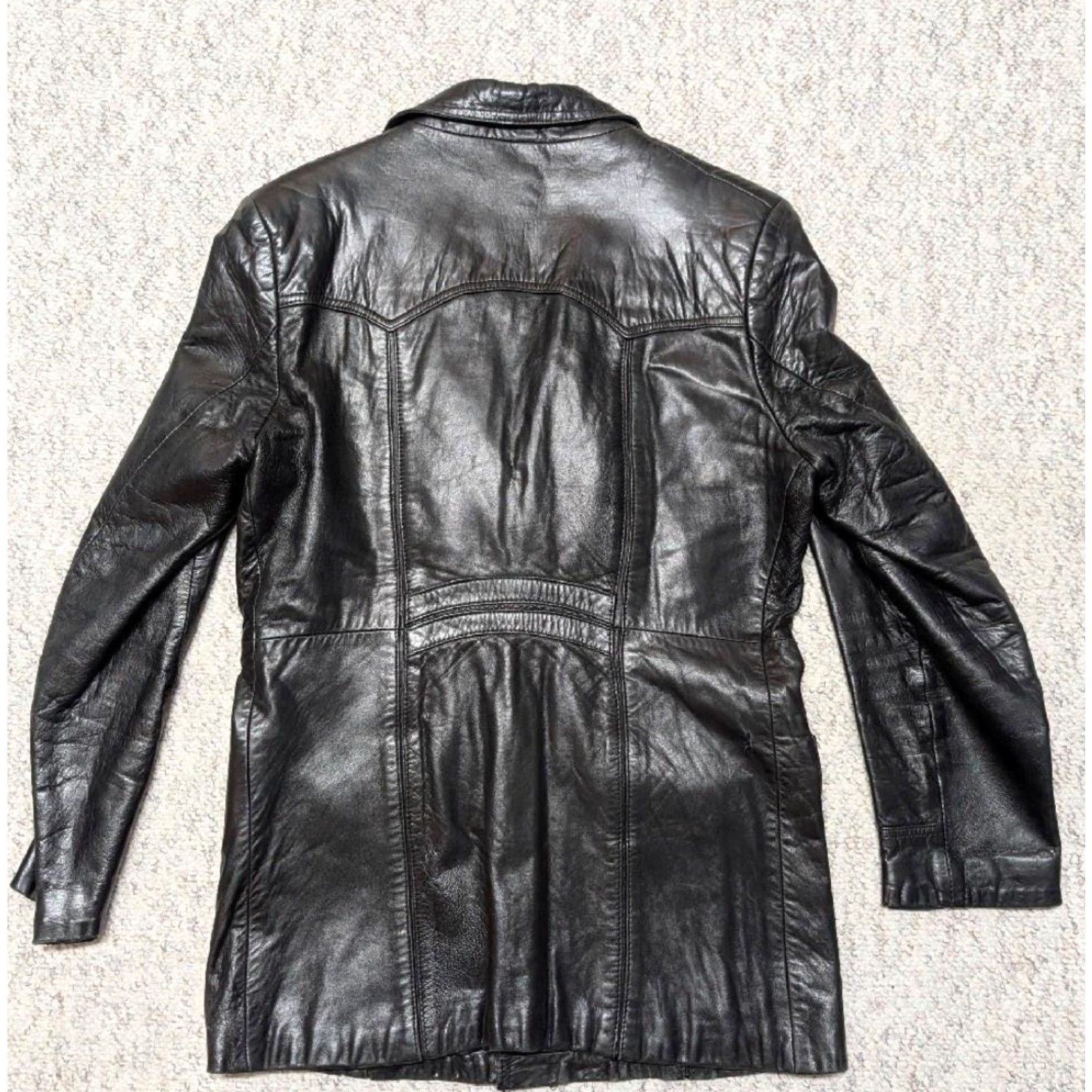 Vintage VINTAGE WESTERN LAMBSKIN Leather Coat S Men 36-38 Black Berman's Coat Cowboy 1970s Size US S / EU 44-46 / 1 - 7 Thumbnail