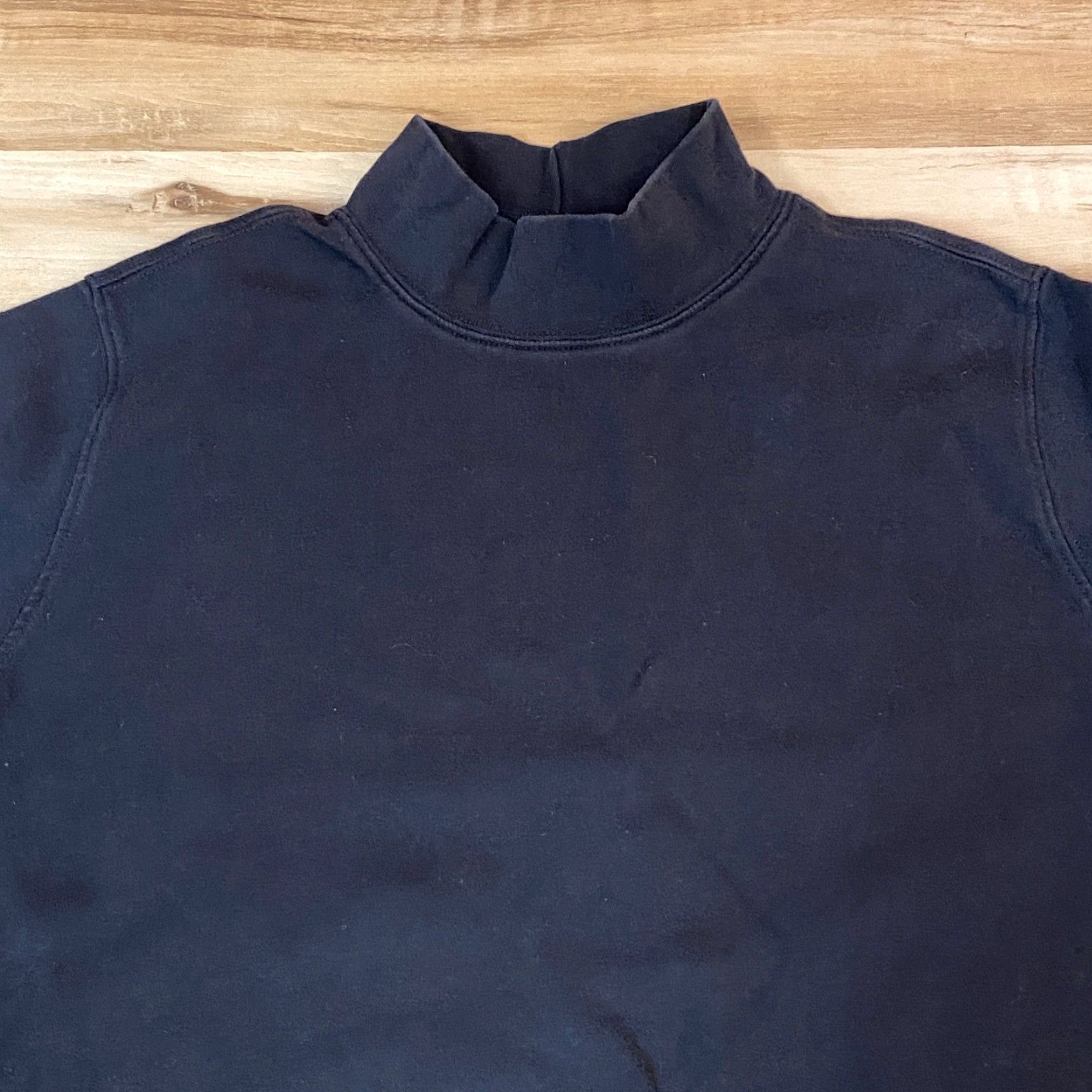 Lands' End Lands' End Black Mock Neck Long Sleeve Top Shirt Womens 6-8 Cotton Blend Size S / US 4 / IT 40 - 2 Thumbnail