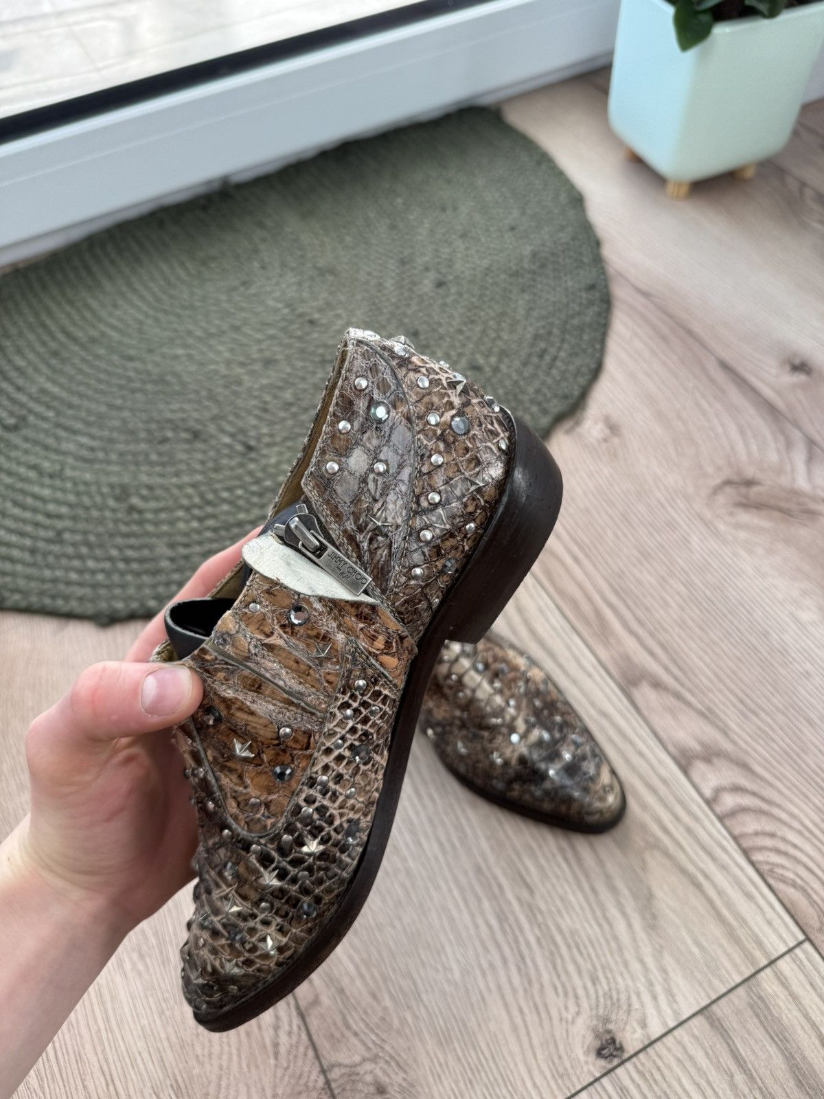 Jimmy Choo Jimmy Choo H&M snakes Leather Low-Top Sneakers White Women Size US 6 / IT 36 - 12 Thumbnail