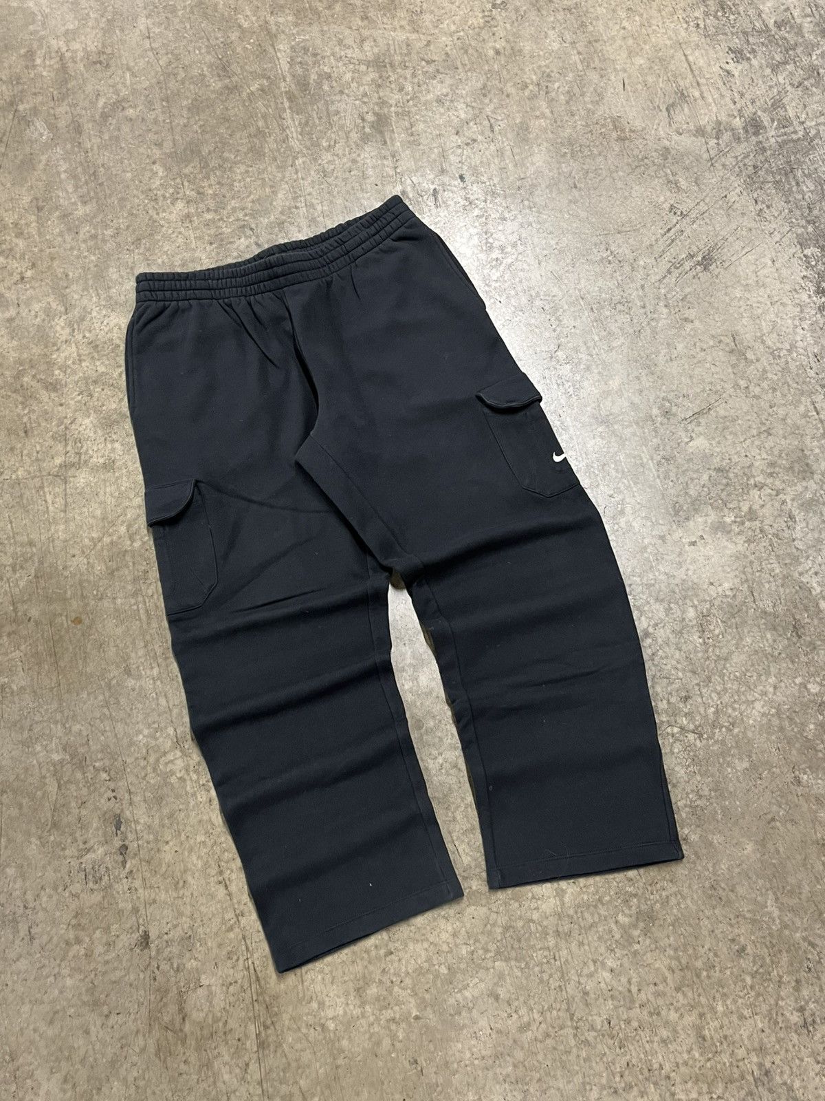 Nike × Vintage Nike baggy fit sweatpants cargo pockets wide leg hype rare Size US 36 / EU 52 - 2 Thumbnail