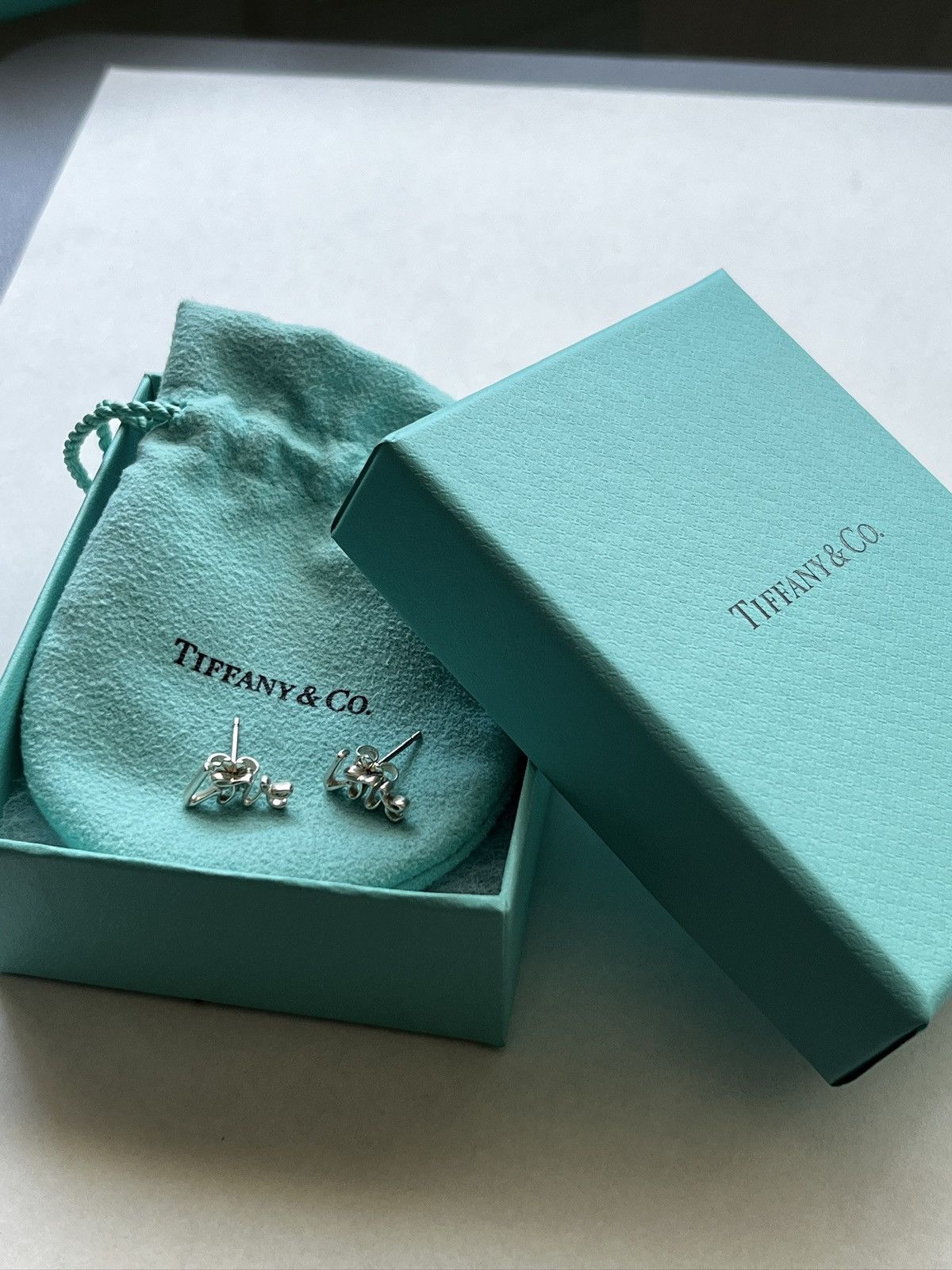 Tiffany & Co. Tiffany & Co. Graffiti Love Script Earrings Size ONE SIZE - 3 Thumbnail