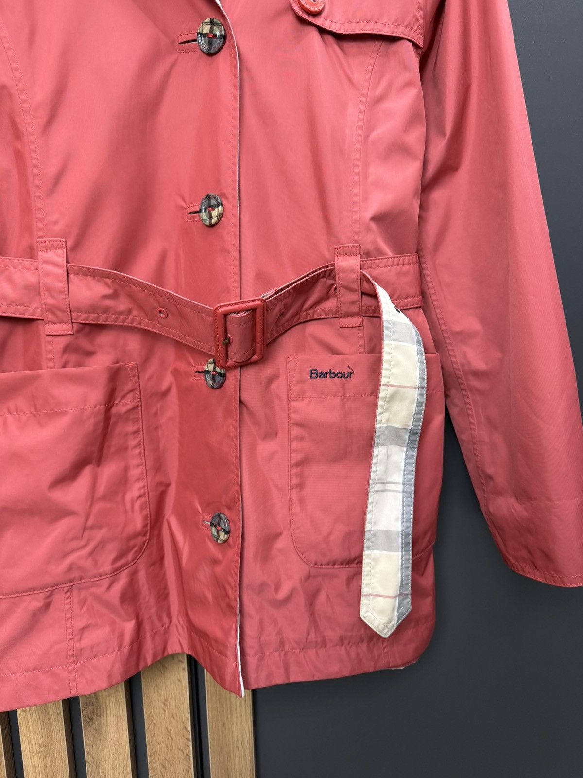 Barbour Barbour Oak Reversible Trench Coat Jacket Women’s Size L / US 10 / IT 46 - 11 Thumbnail