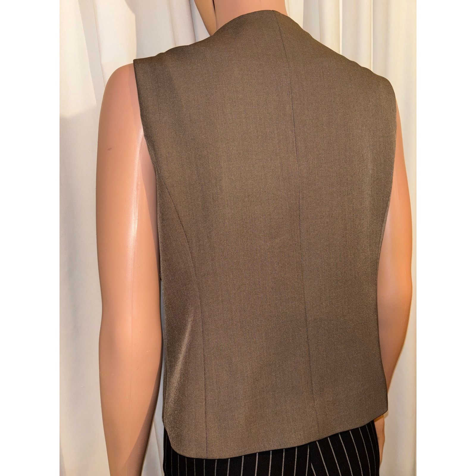 The Unbranded Brand Womens Khaki Brown Vest Size Medium Size M / US 6-8 / IT 42-44 - 5 Thumbnail