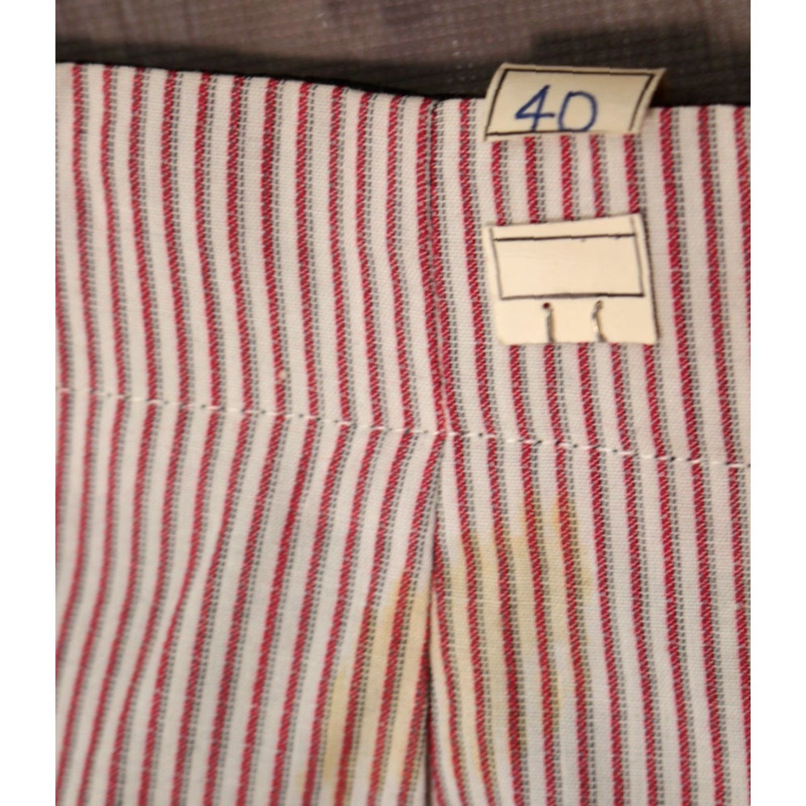 McGregor McGregor Mens VTG 1960s Red & White Striped Swimsuit Shorts Sz 40 60s Trunks Size US 40 / EU 56 - 2 Thumbnail